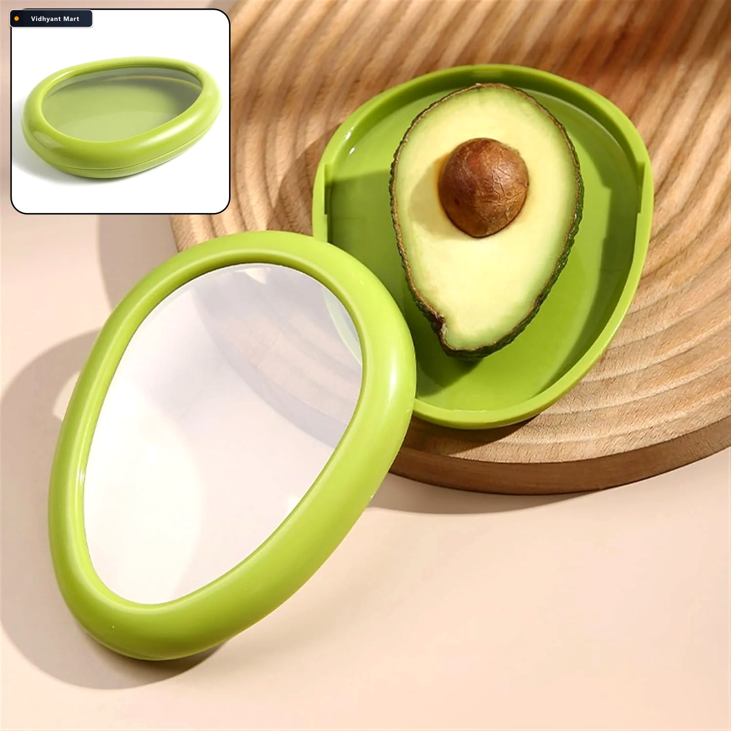 Vidhyant Mart Green Oval Vegetable Container Keeps Produce Fresh 1