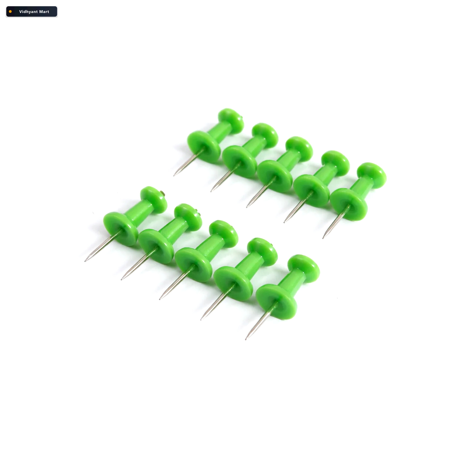 Vidhyant Mart Green Push Pins Strong Metal Easy Grip For Notice 4