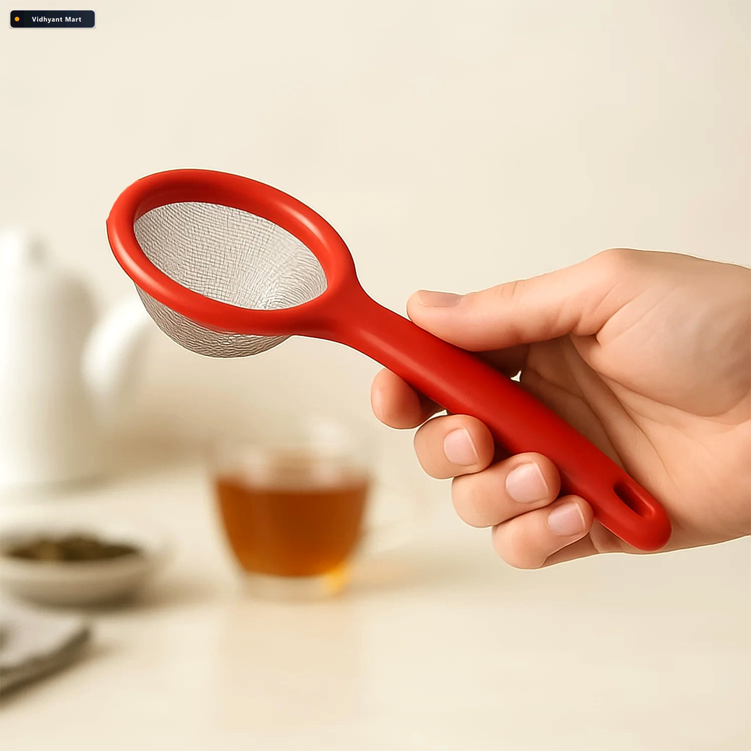 Vidhyant Mart Green Tea Strainer Fine Stainless Steel Mesh For S 2