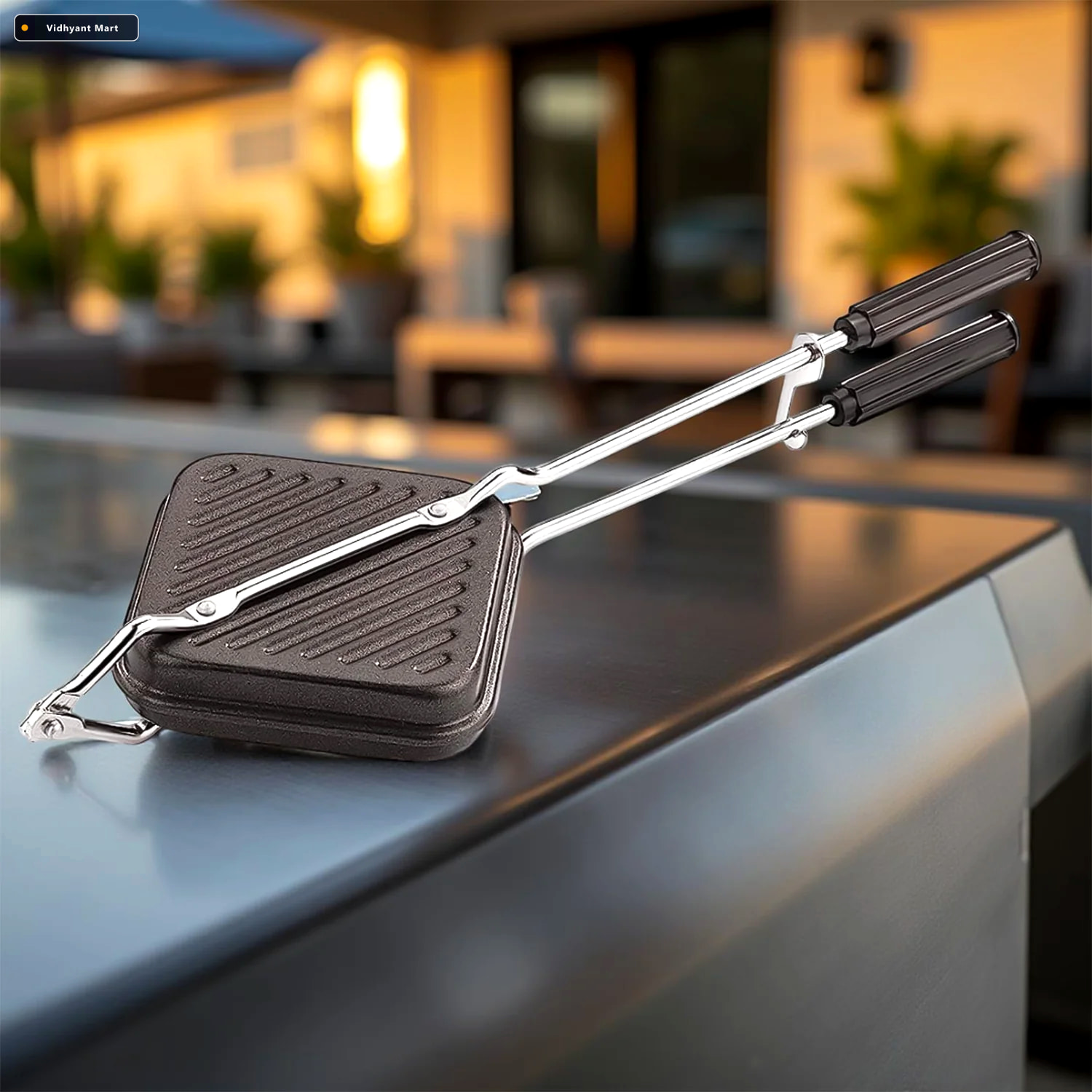 Vidhyant Mart Grill Sandwich Toaster Heavy Gauge Aluminium With 3