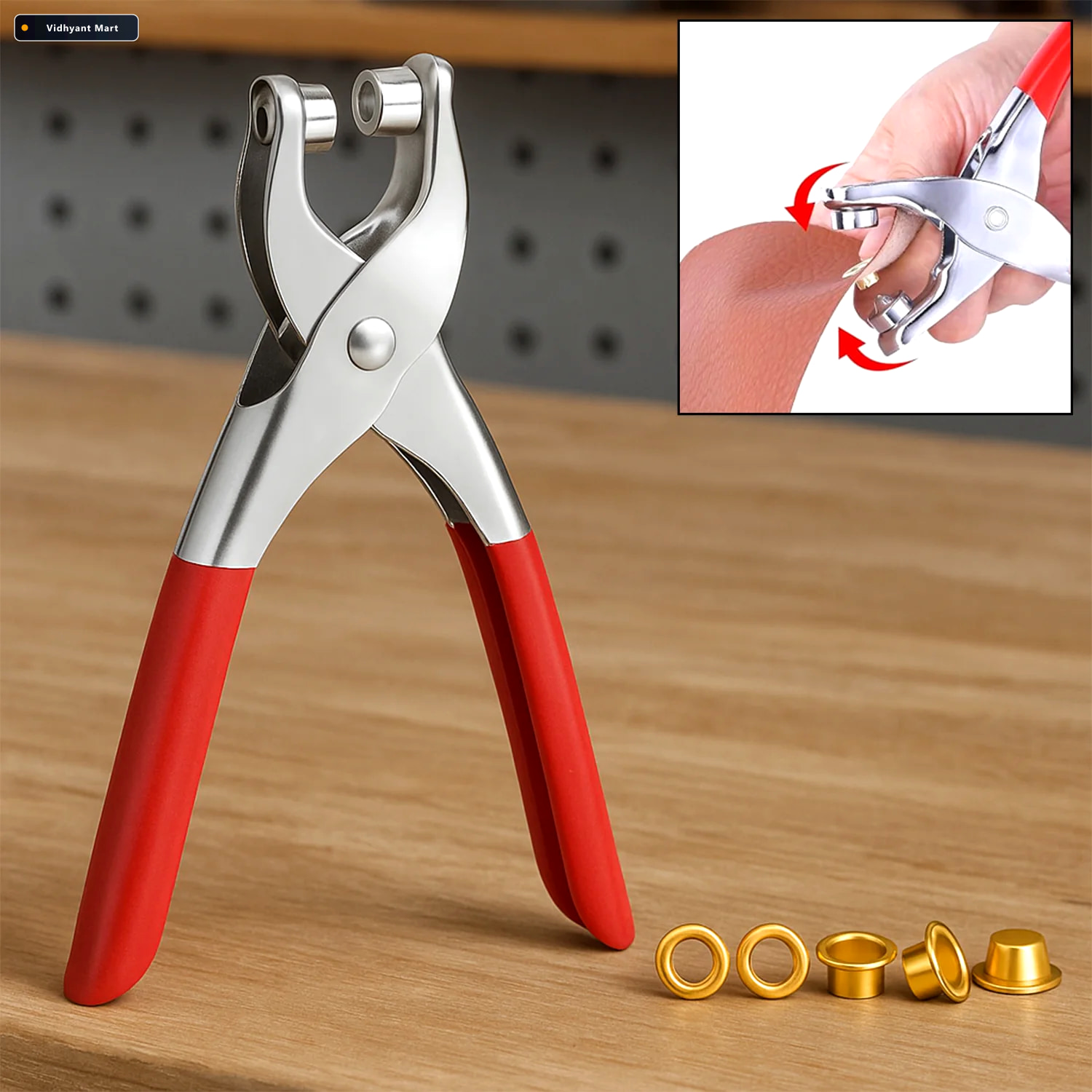Vidhyant Mart Grommet Setting Tool Kit Eyelets Punch Bravevault 1