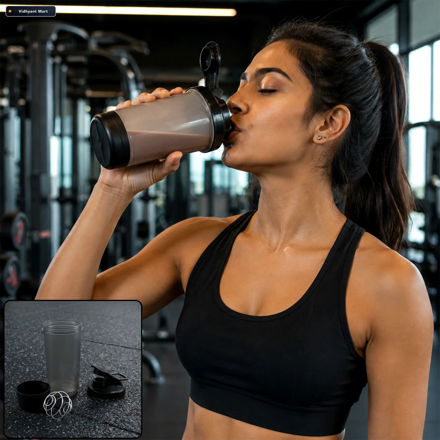 Vidhyant Mart Gym Shaker Bottle Leakproof Bpa Free For Protein O 1
