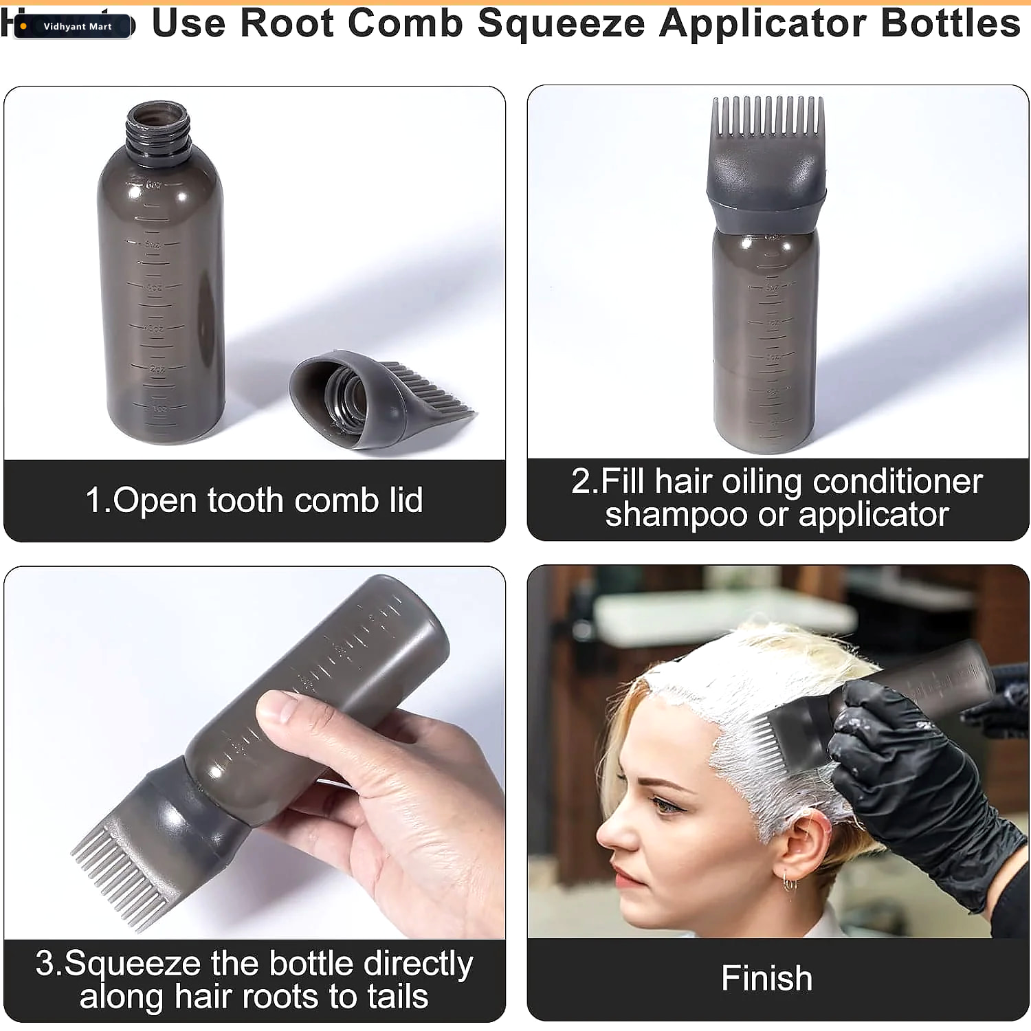 Vidhyant Mart Hair Colour Applicator Bottle Precise Mess Free Ca 2