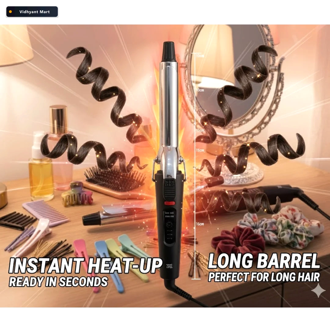 Vidhyant Mart Hair Curling Iron Professional Stylish Curls Calm 4