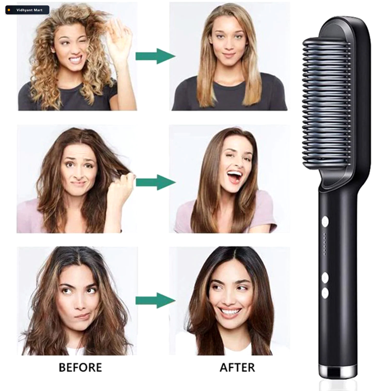Vidhyant Mart Hair Straightener Keratin Ceramic Scalp Massager C 2