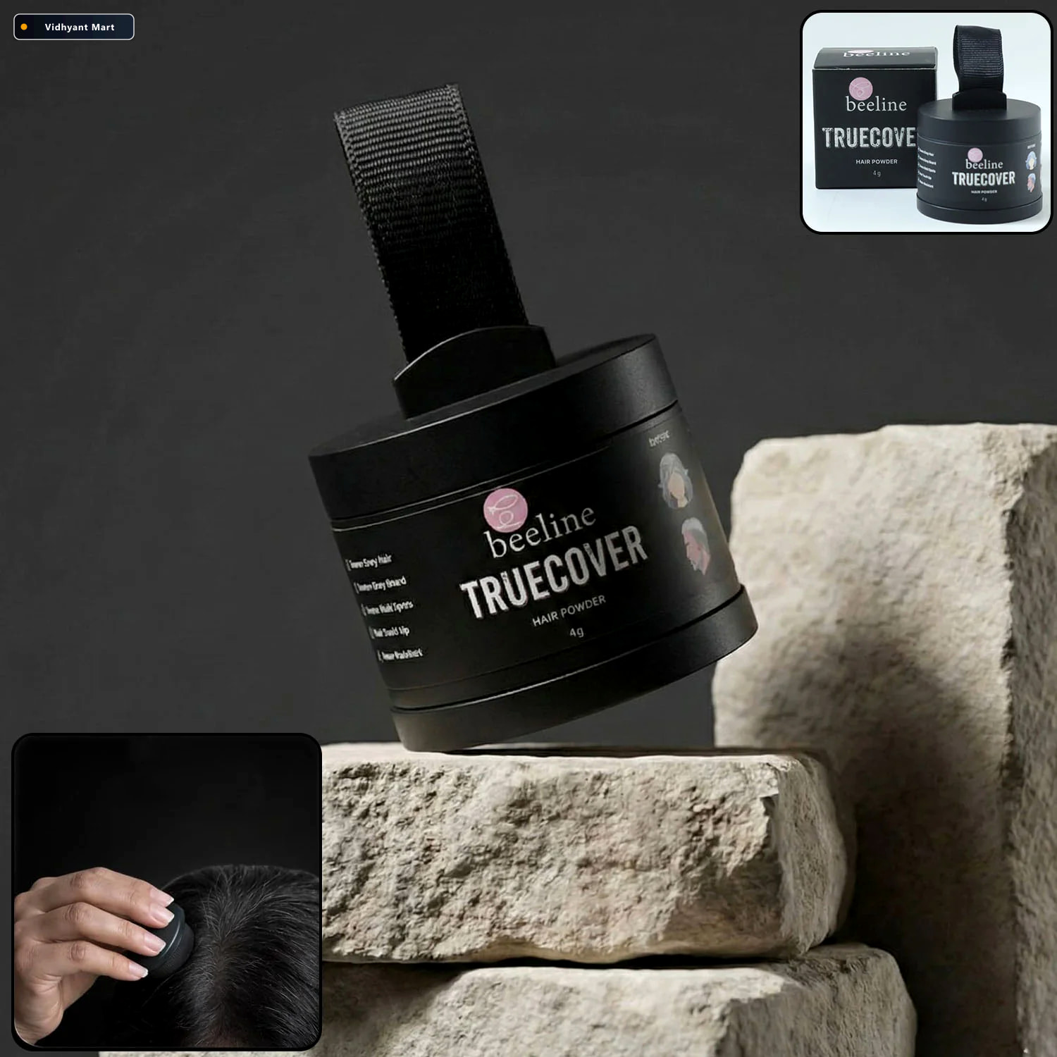 Vidhyant Mart Hairline Color Powder Instant Grey Hair Coverage R 1