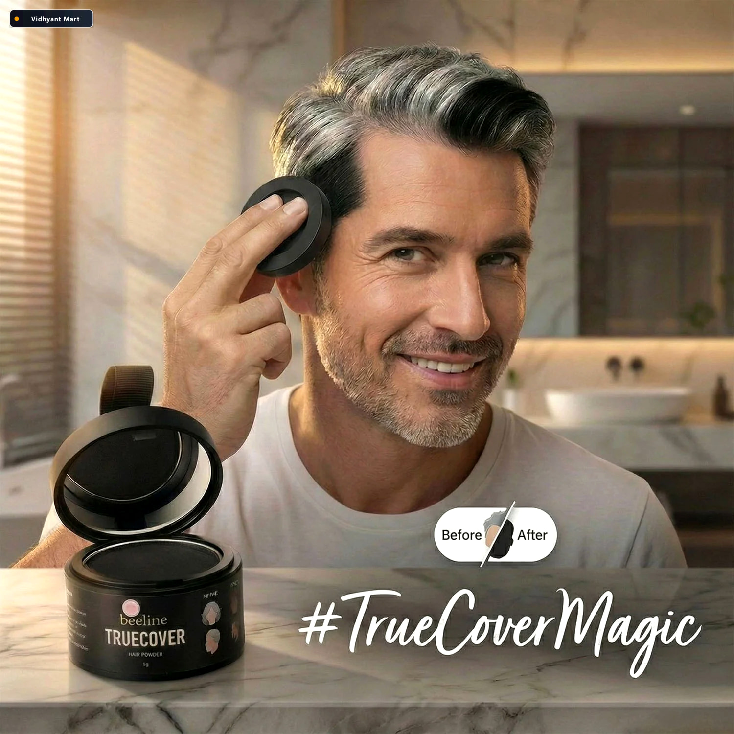 Vidhyant Mart Hairline Color Powder Instant Grey Hair Coverage R 3