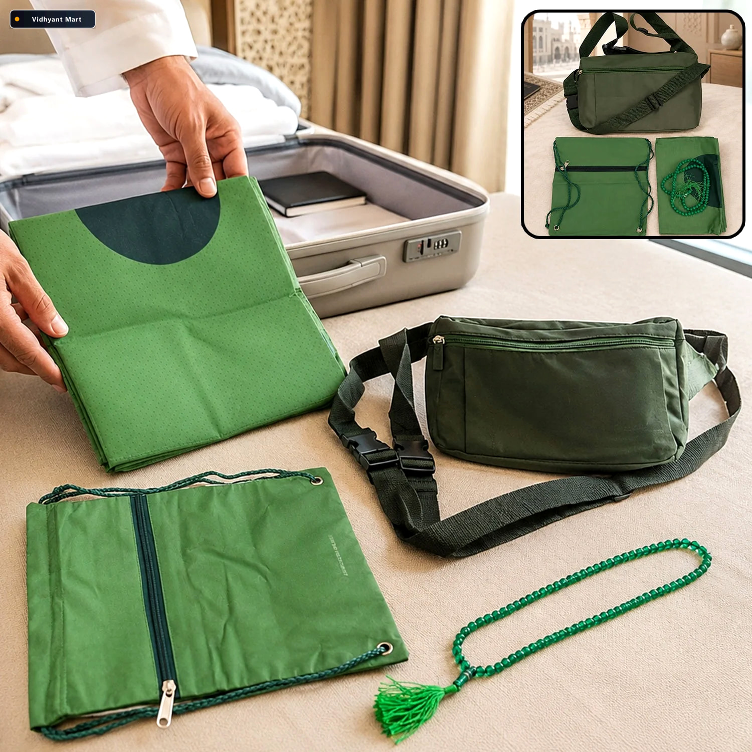Vidhyant Mart Hajj Kit Bag 4 In 1 Pilgrimage Essentials Blessed 1