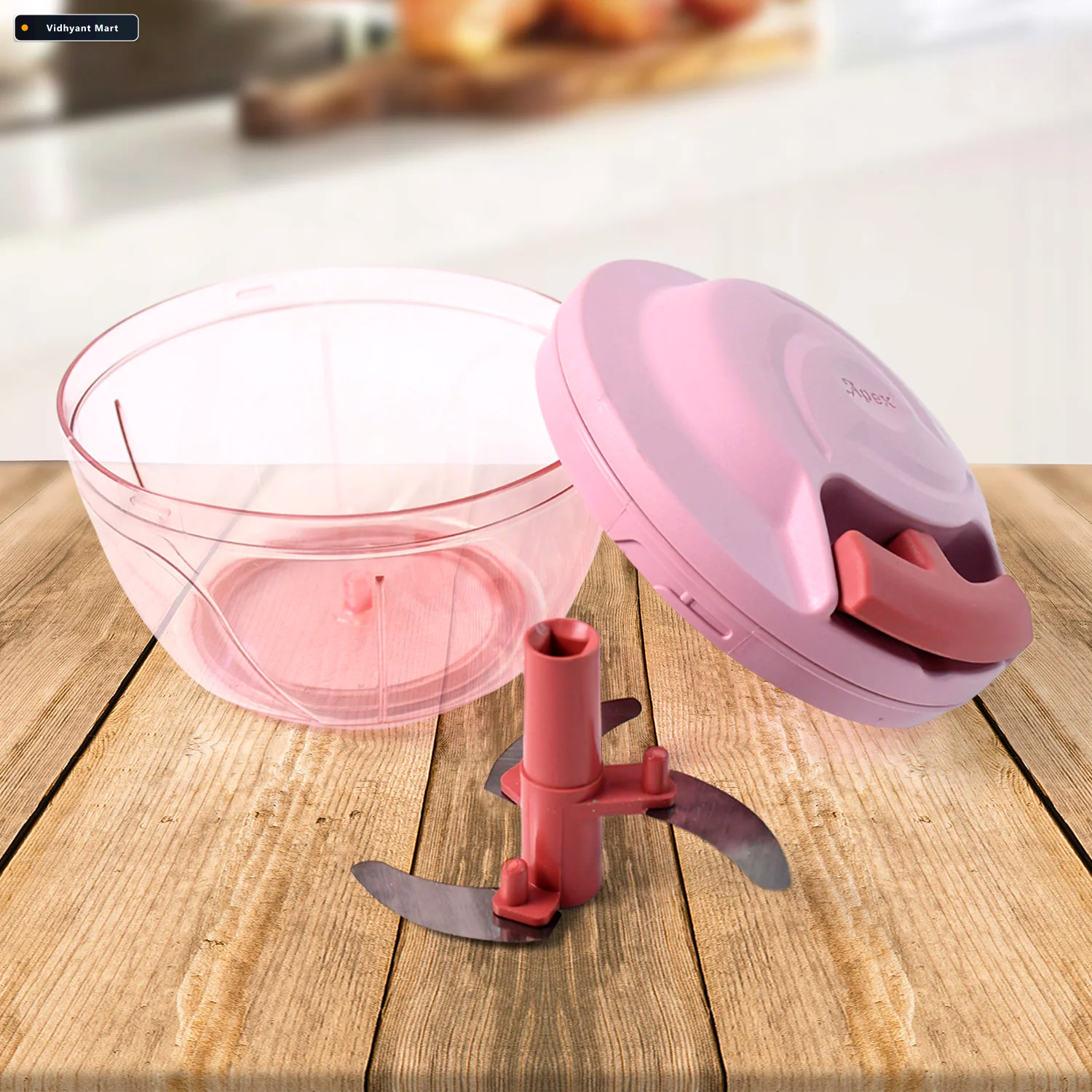 Vidhyant Mart Hand Pull Vegetable Chopper 500ml Manual Food Proc 3