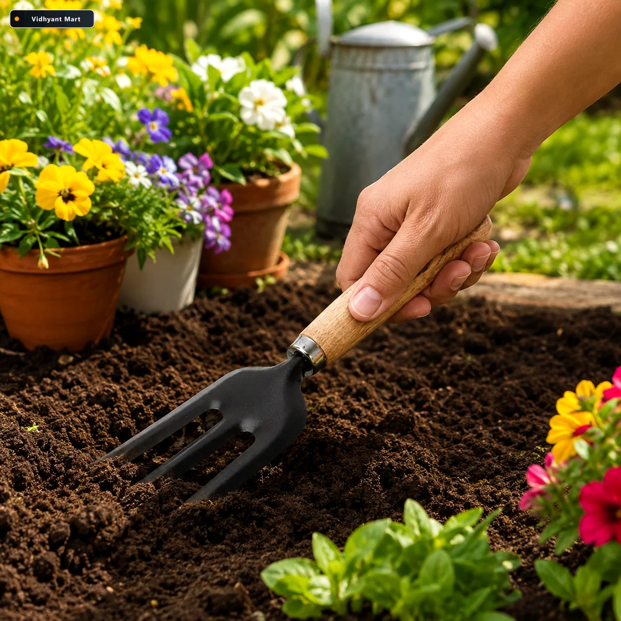 Vidhyant Mart Hand Weeding Fork Durable Steel Garden Tool Grow G 1