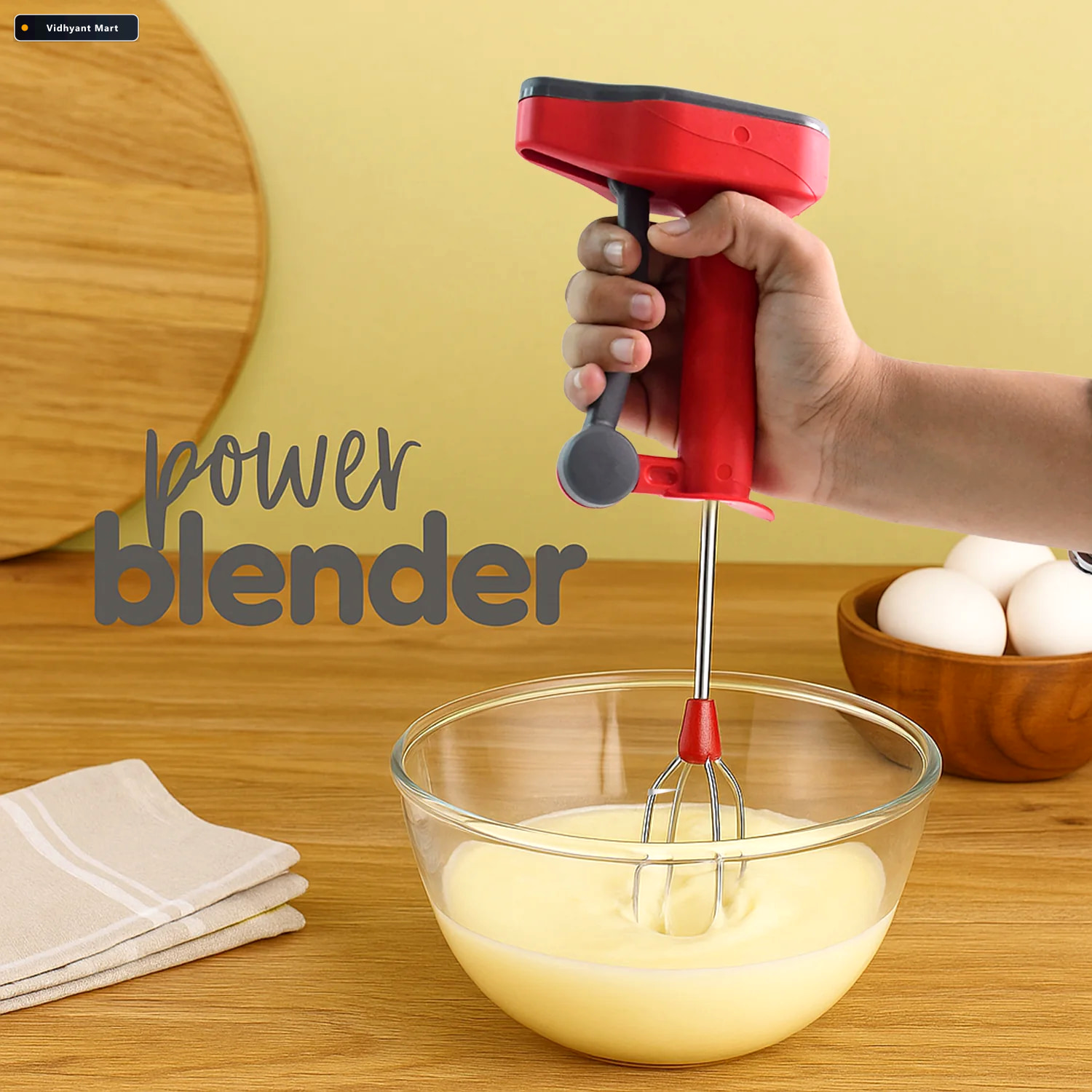 Vidhyant Mart Handheld Power Blender Versatile Beating Churning 3