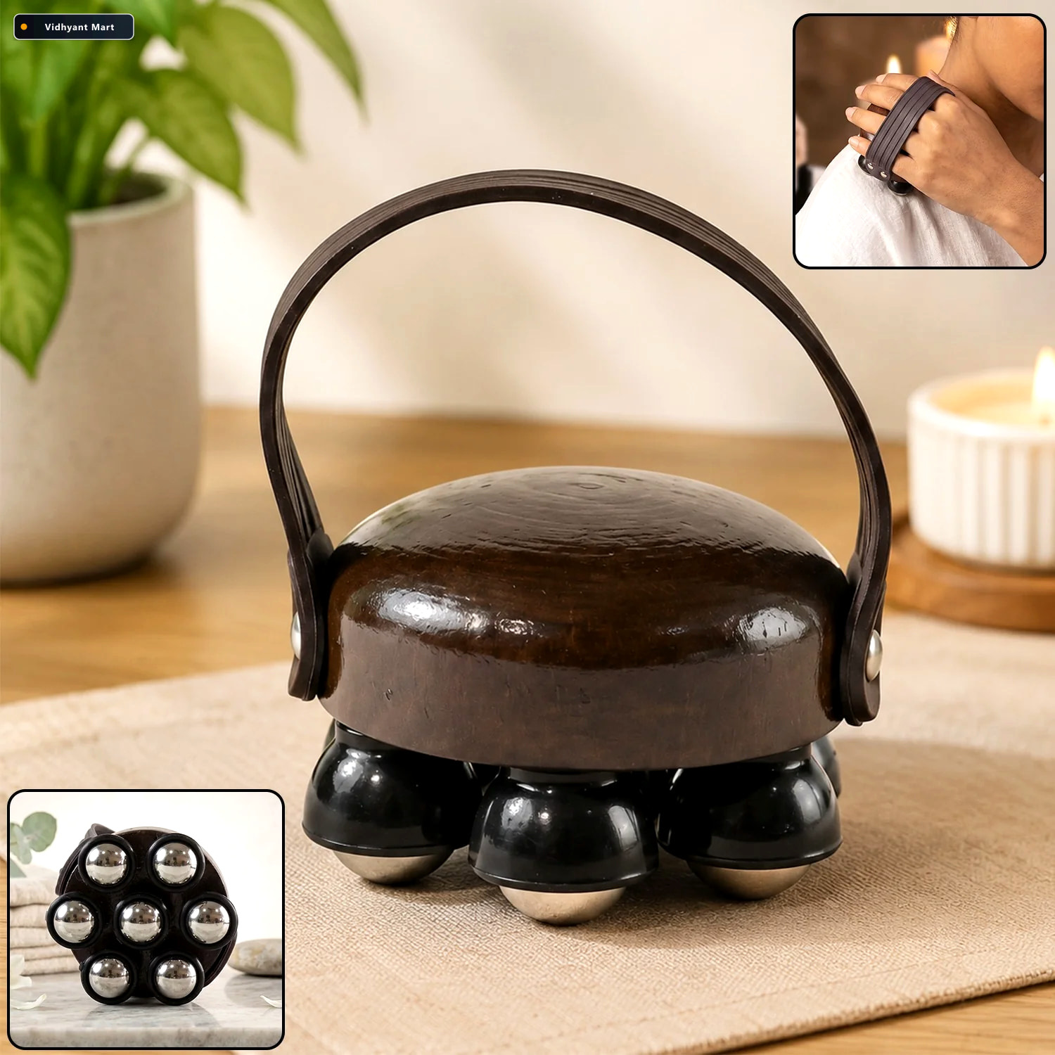 Vidhyant Mart Handheld Roller Body Massager With Hand Strap For 2