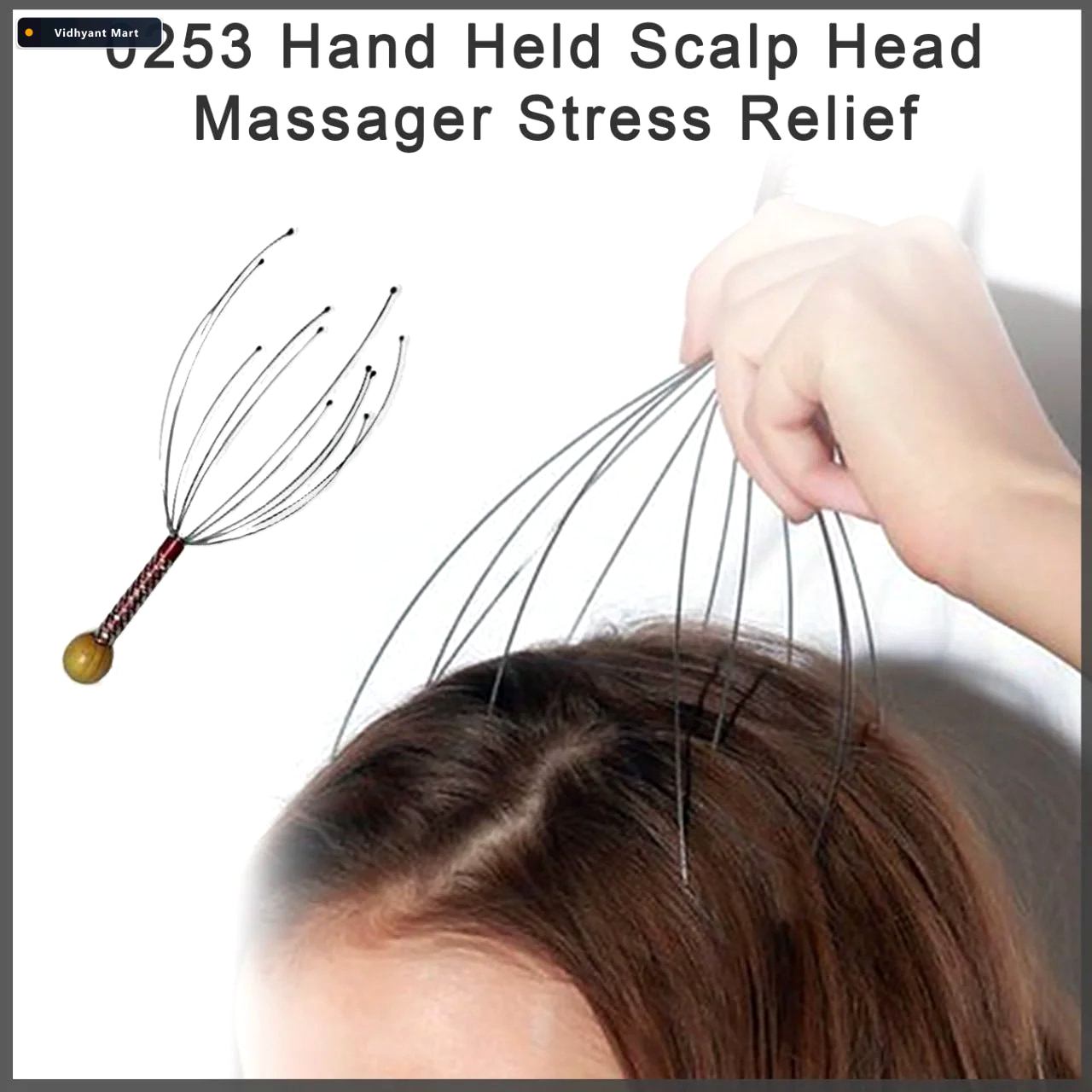 Vidhyant Mart Handheld Scalp Massager Stress Relief Relaxation C 4