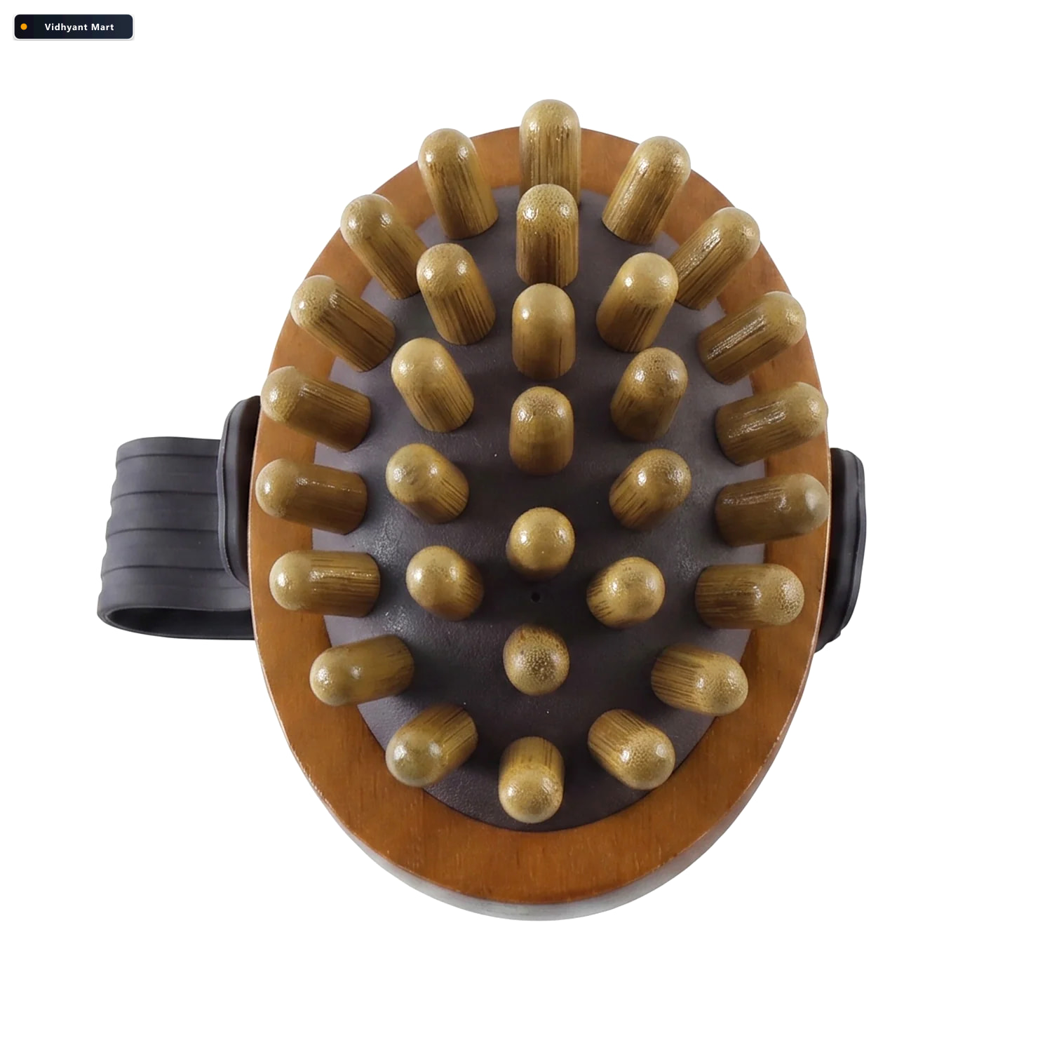Vidhyant Mart Handheld Wooden Body Massager Brush With Hand Stra 4