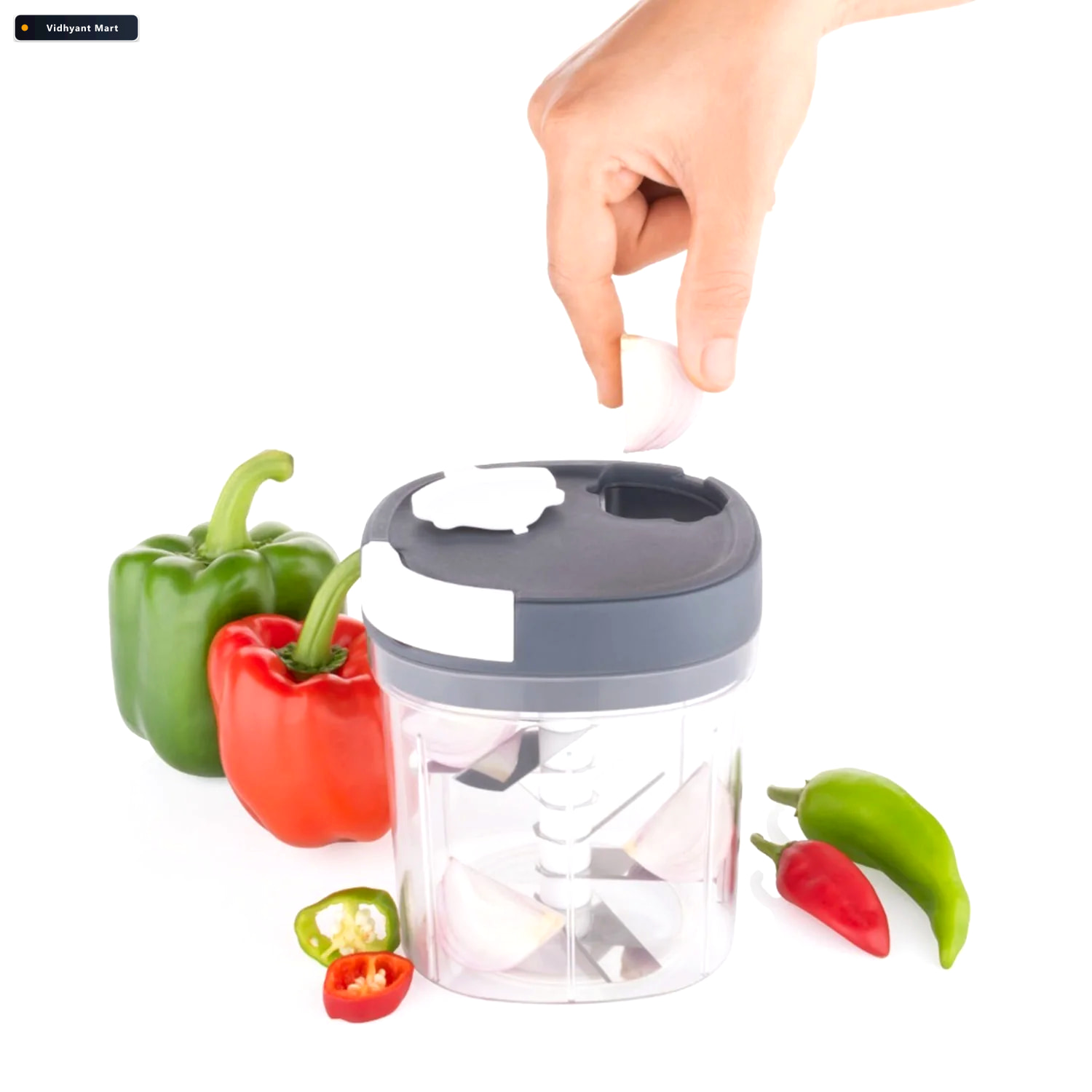 Vidhyant Mart Handy Chopper 2 In 1 Vegetable Fruit Slicer Quicks 2