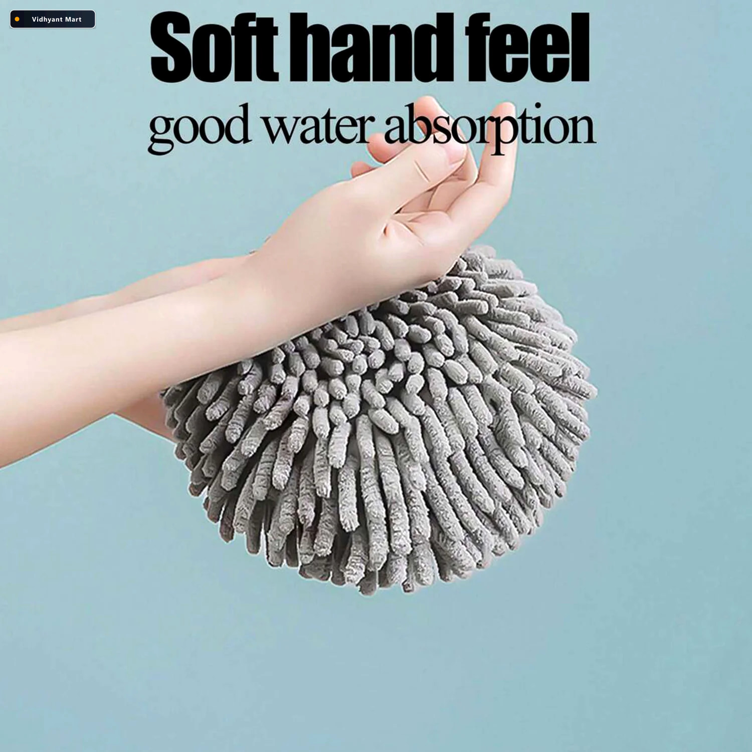 Vidhyant Mart Hanging Hand Towel Ultra Absorbent Microfiber Velv 4