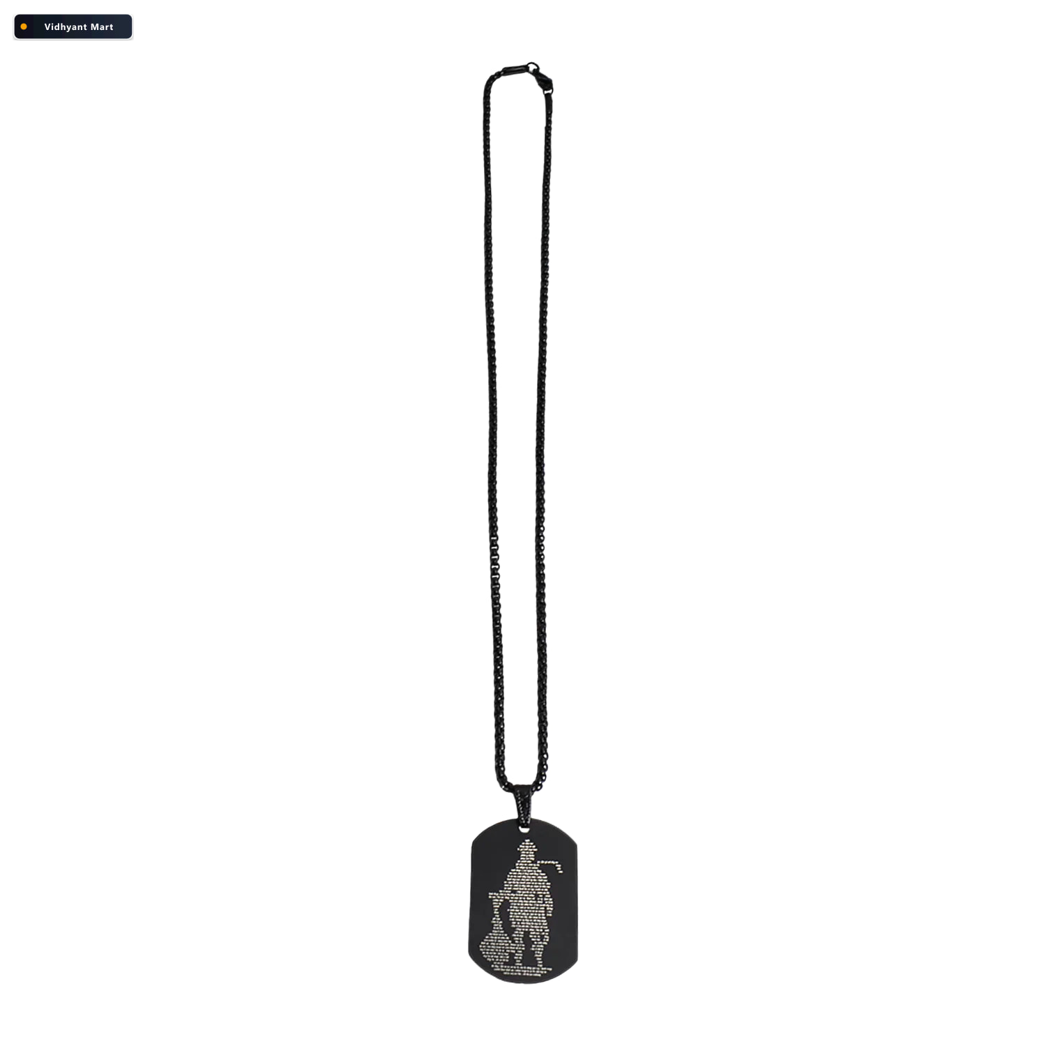 Vidhyant Mart Hanuman Chalisa Locket Gada Design Stainless Steel 4