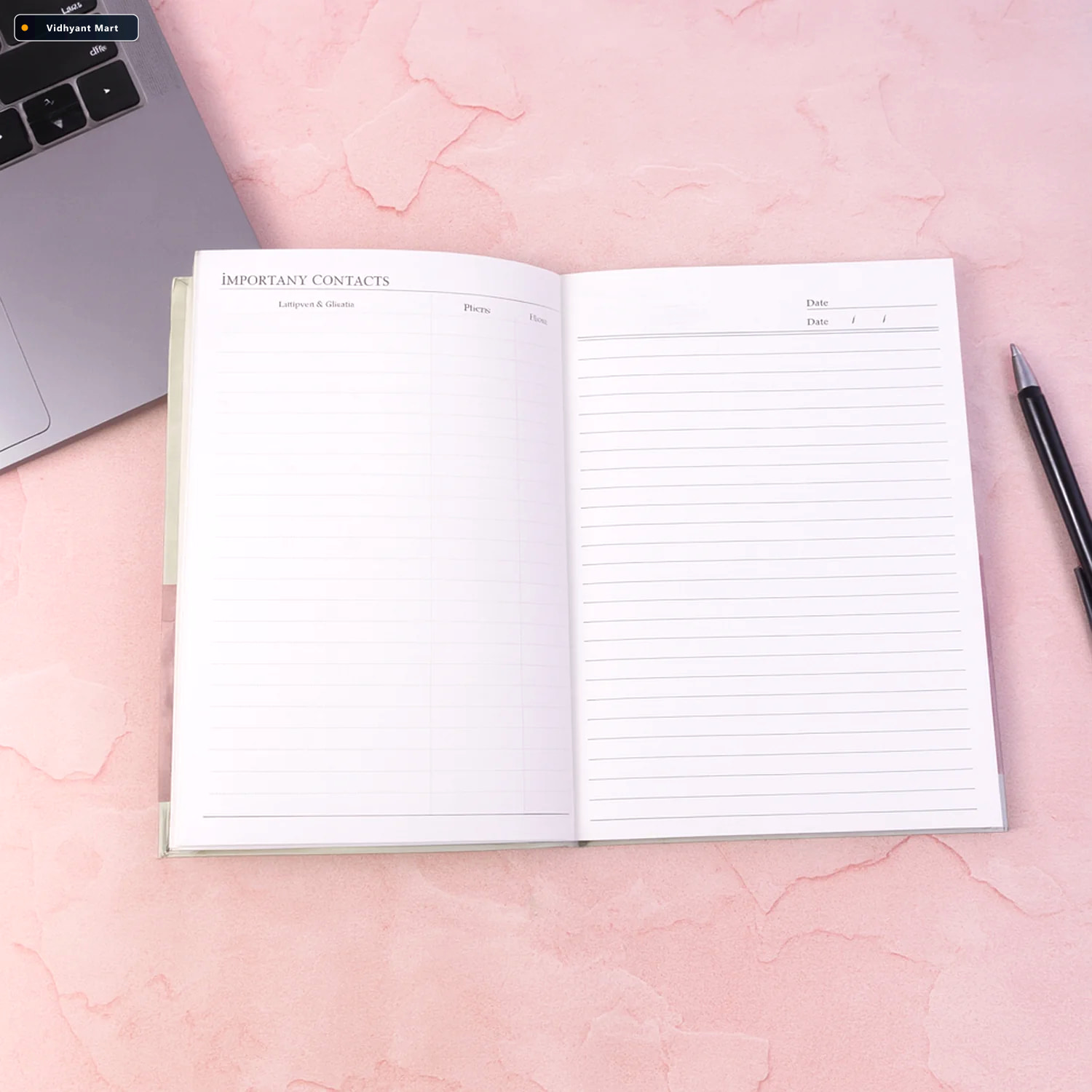Vidhyant Mart Hardbound Diary Durable Cover 100 Ruled Pages 2