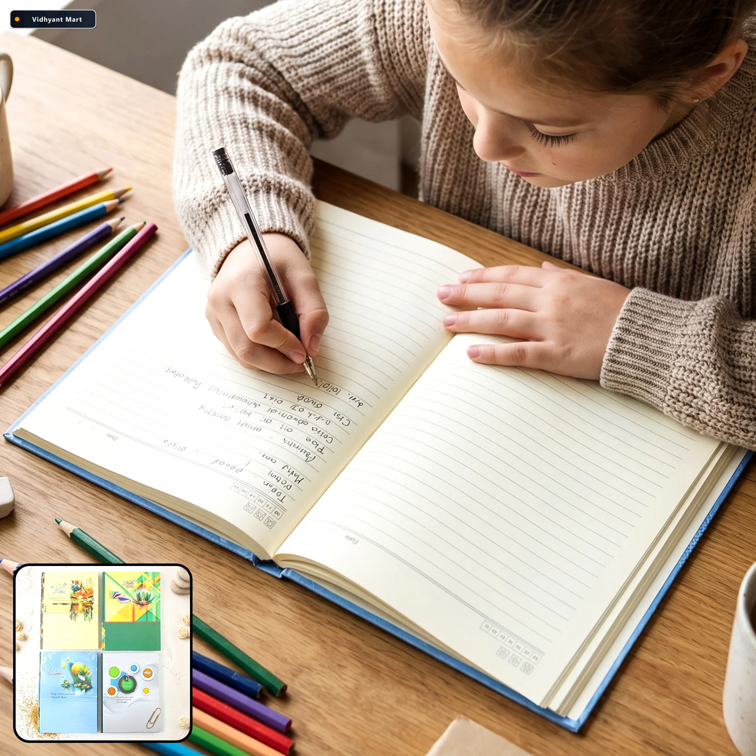 Vidhyant Mart Hardbound Ruled Diary Durable 100 Page Notebook 24 1