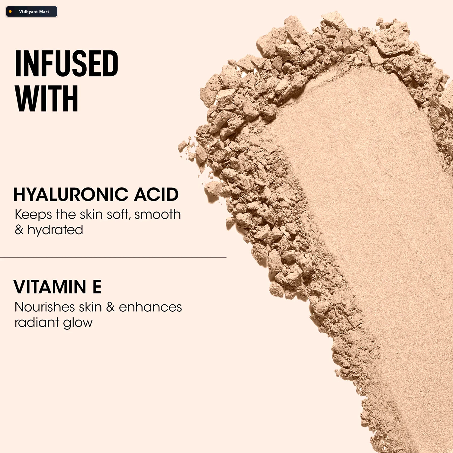 Vidhyant Mart Hazelnut Compact Powder Flawless Matte Finish With 2