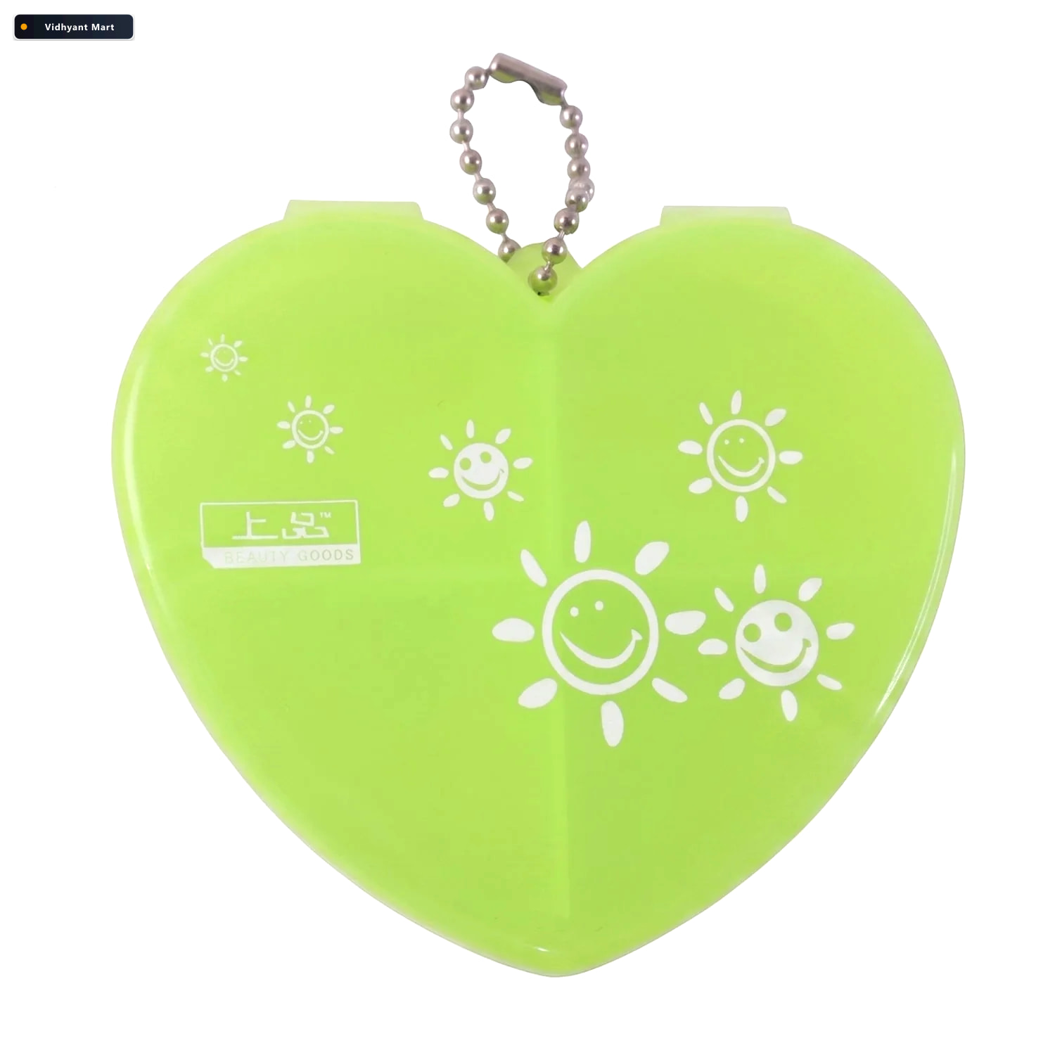 Vidhyant Mart Heart Shape Pill Organizer Compact Travel Friendly 4