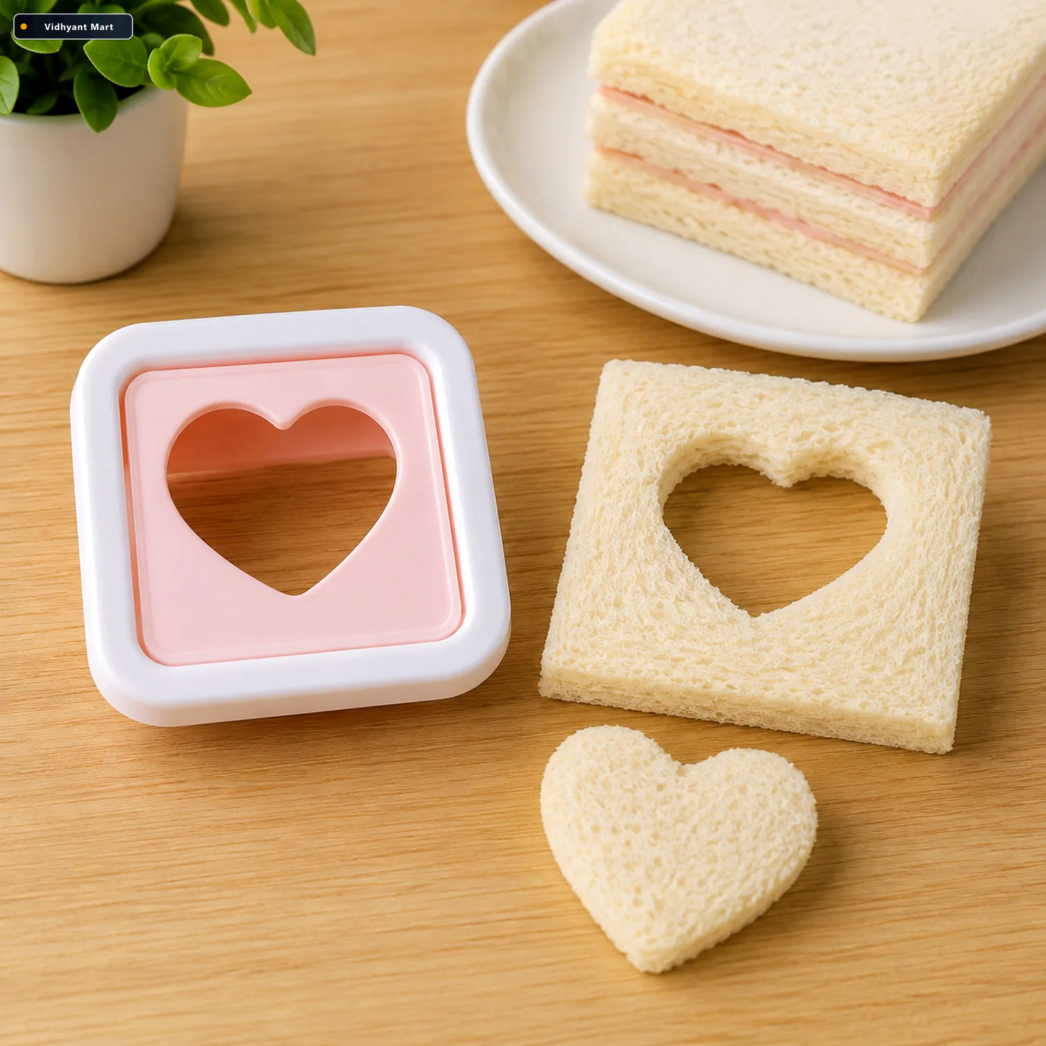 Vidhyant Mart Heart Shape Sandwich Cutter Kid Friendly Bread Pre 1