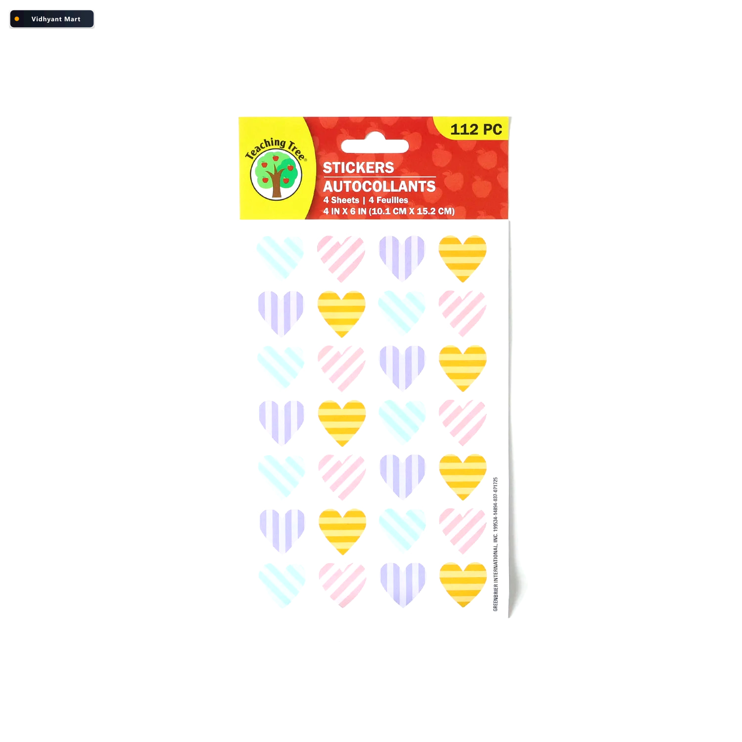 Vidhyant Mart Heart Shape Stickers Set 112 Colorful Decorative P 4