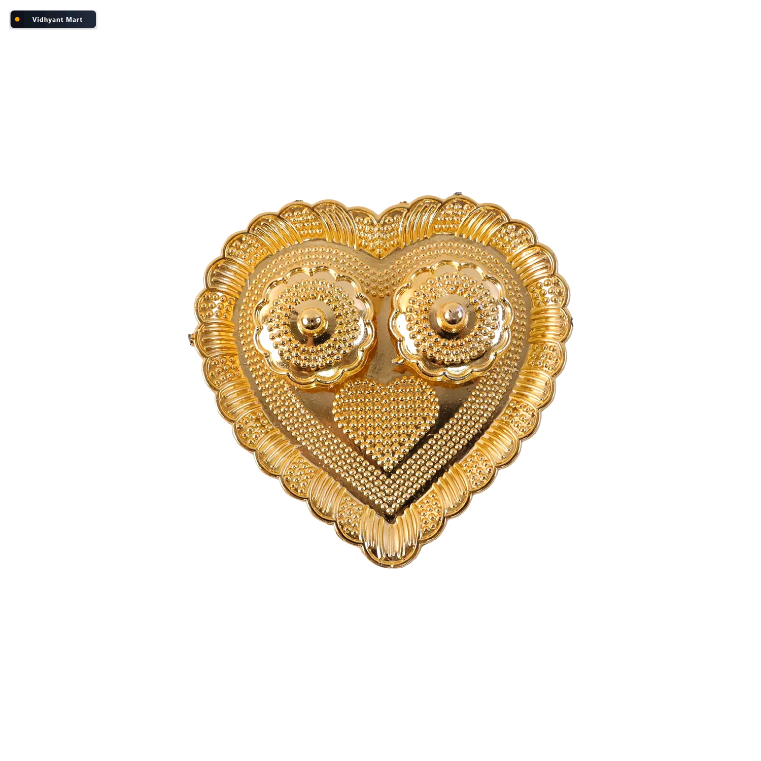 Vidhyant Mart Heart Shaped Kumkum Holder Elegant Puja Decor For 4