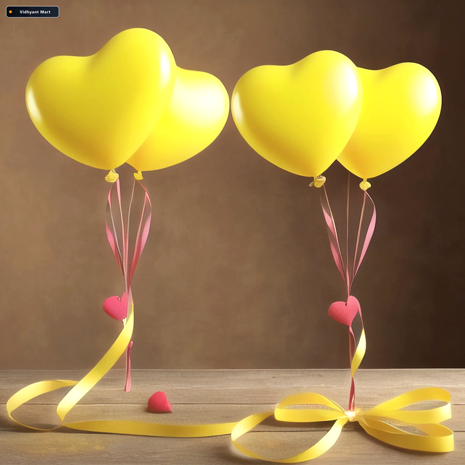 Vidhyant Mart Heart Shaped Latex Balloons Multicolor Party Pack 1