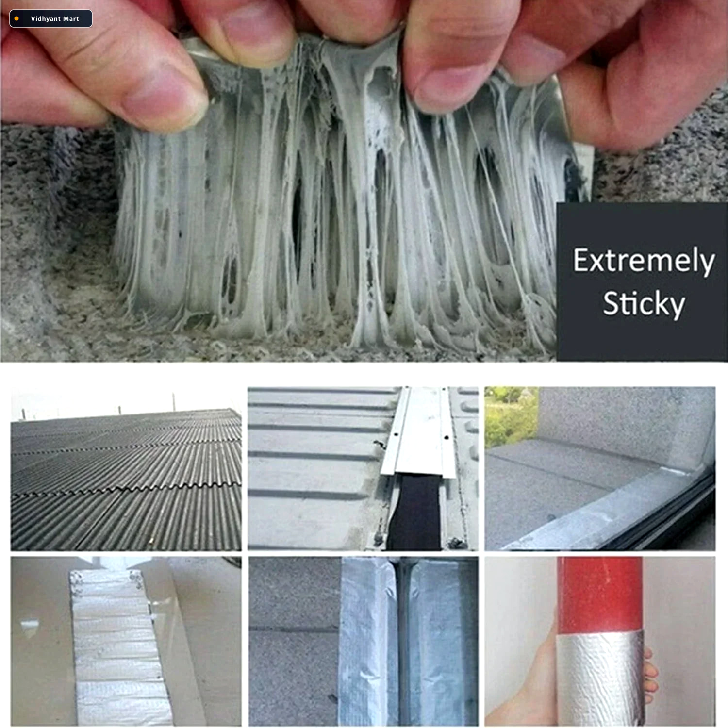 Vidhyant Mart Heat Resistant Aluminum Foil Tape High Temp Insula 4