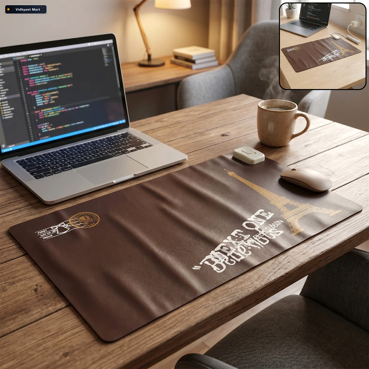 Vidhyant Mart Heated Mouse Pad Ergonomic Comfort Warmth Desk Cre 1