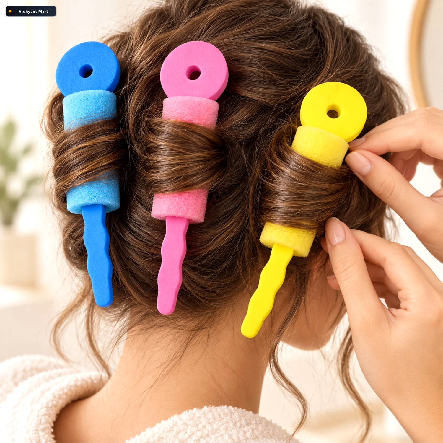 Vidhyant Mart Heatless Foam Hair Rollers Soft Bendable Hair Curl 1