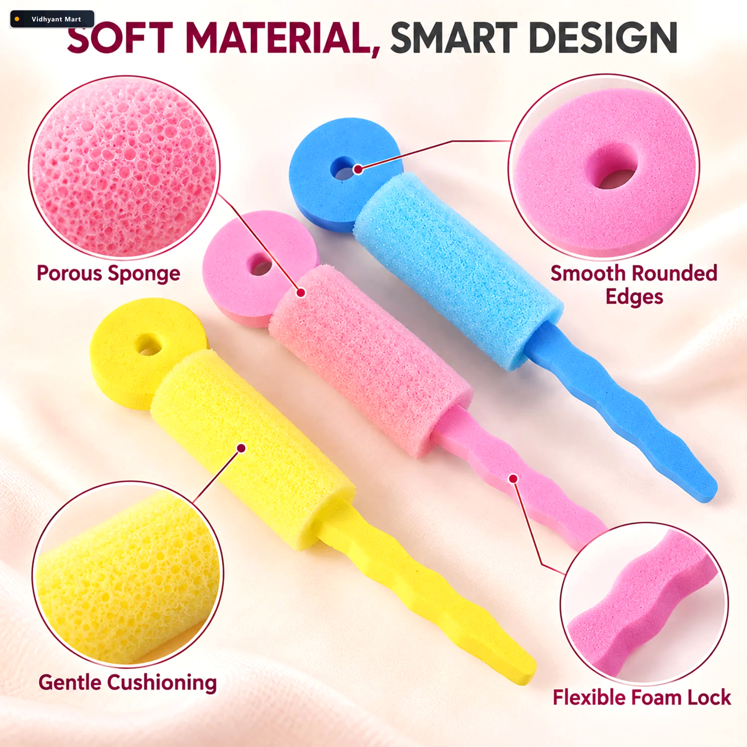 Vidhyant Mart Heatless Foam Hair Rollers Soft Bendable Hair Curl 4