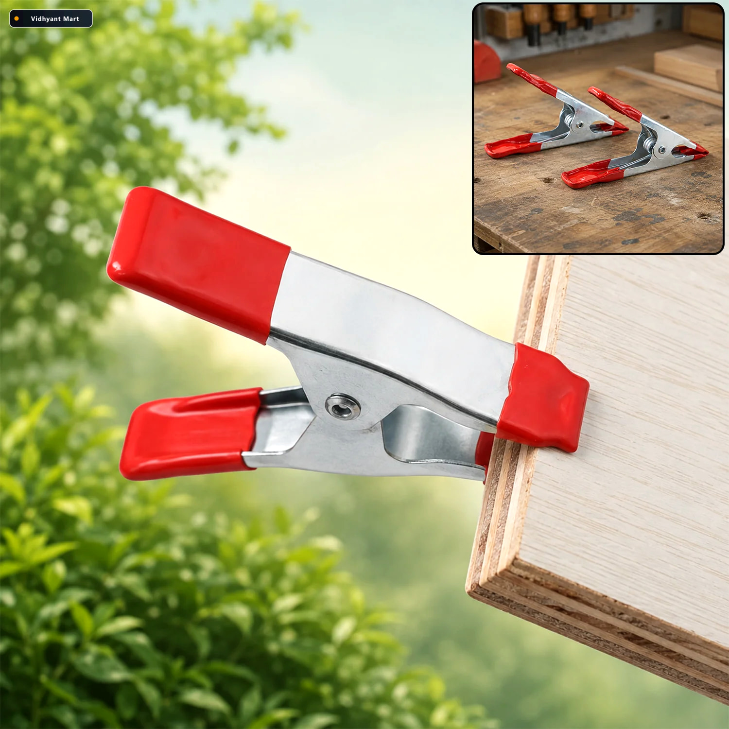 Vidhyant Mart Heavy Duty 4 Inch Metal Spring Clamp With Strong G 1