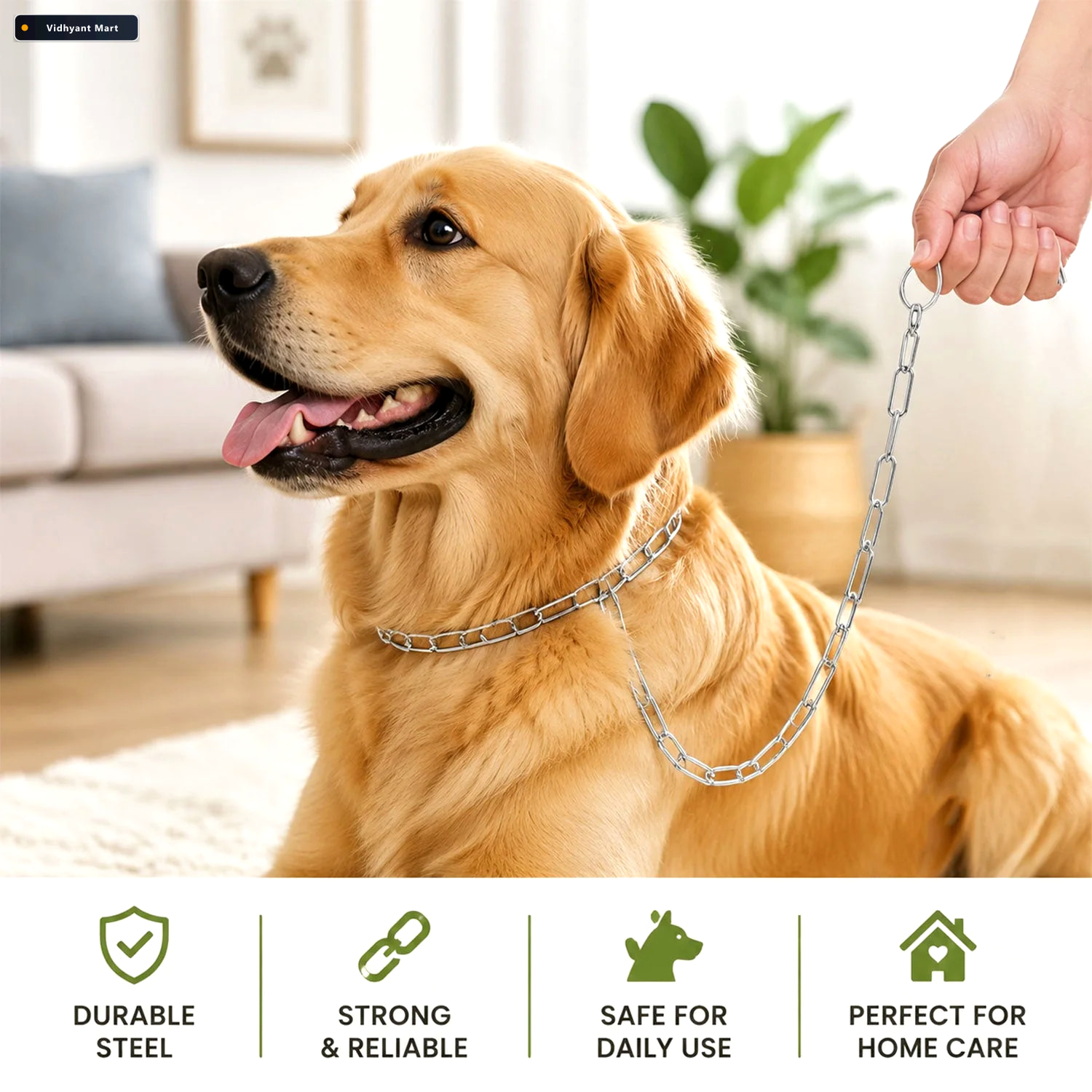 Vidhyant Mart Heavy Duty Dog Chain Leash Durable 67 Inch Pet Tet 3