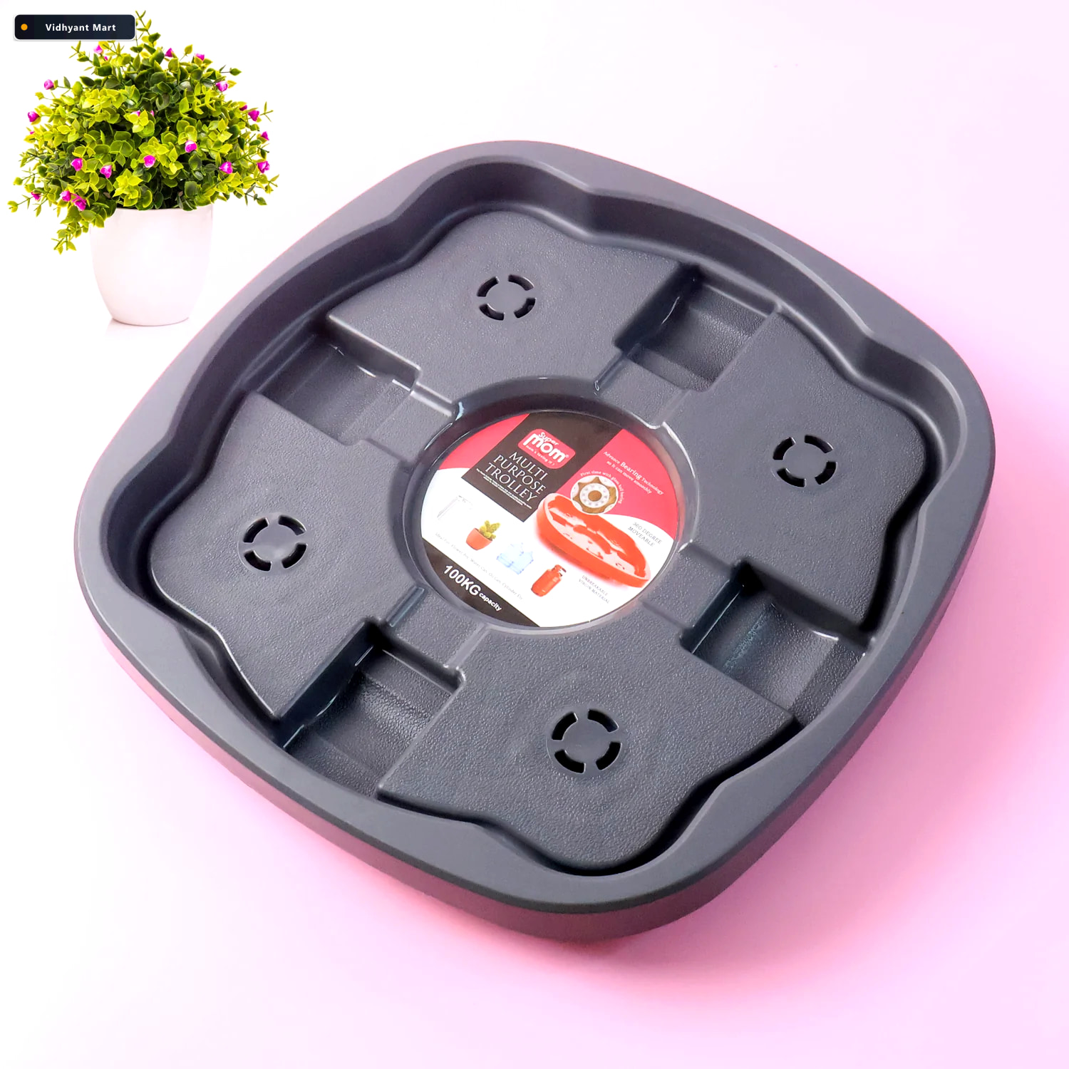 Vidhyant Mart Heavy Duty Gas Cylinder Trolley Smooth 360 Movemen 1