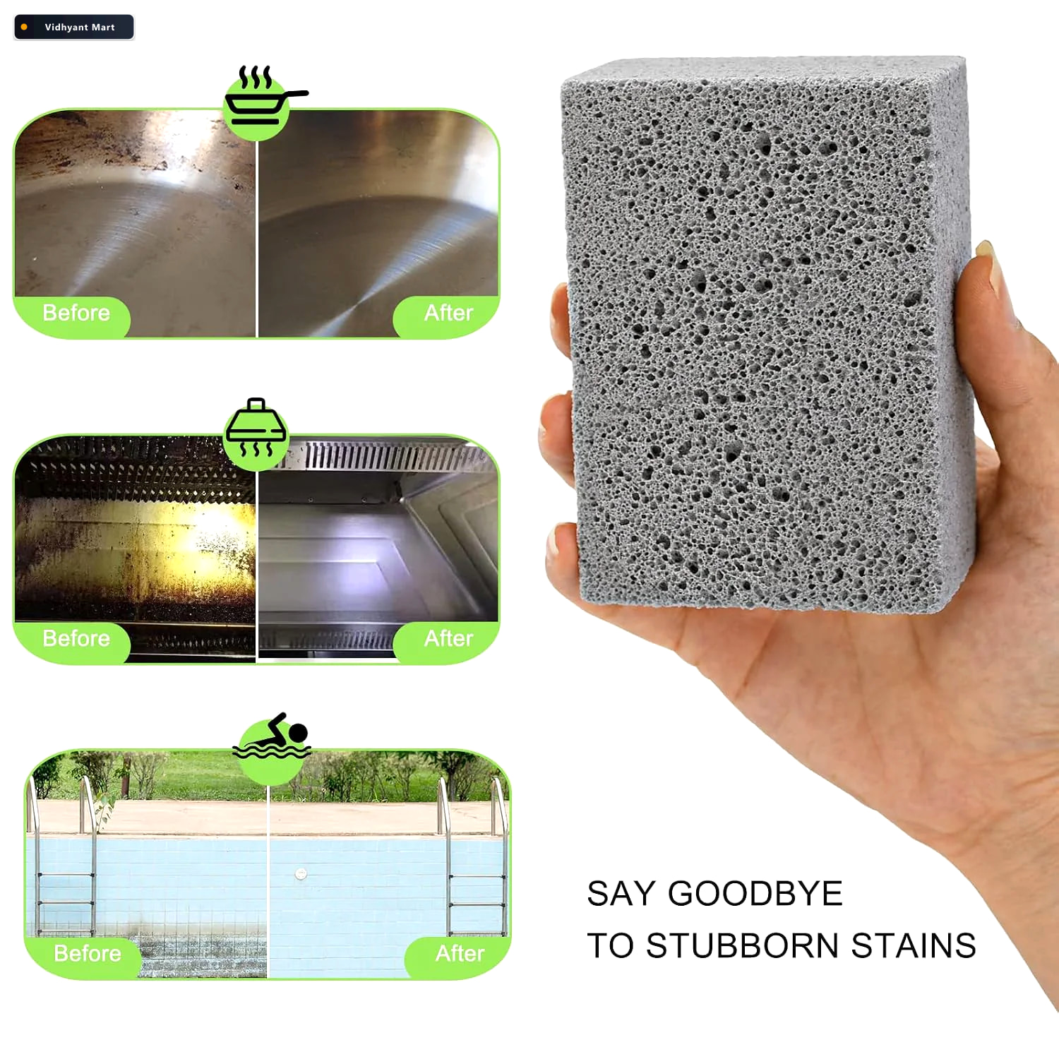 Vidhyant Mart Heavy Duty Grill Stone Cleaning Block For Bbq Grat 2