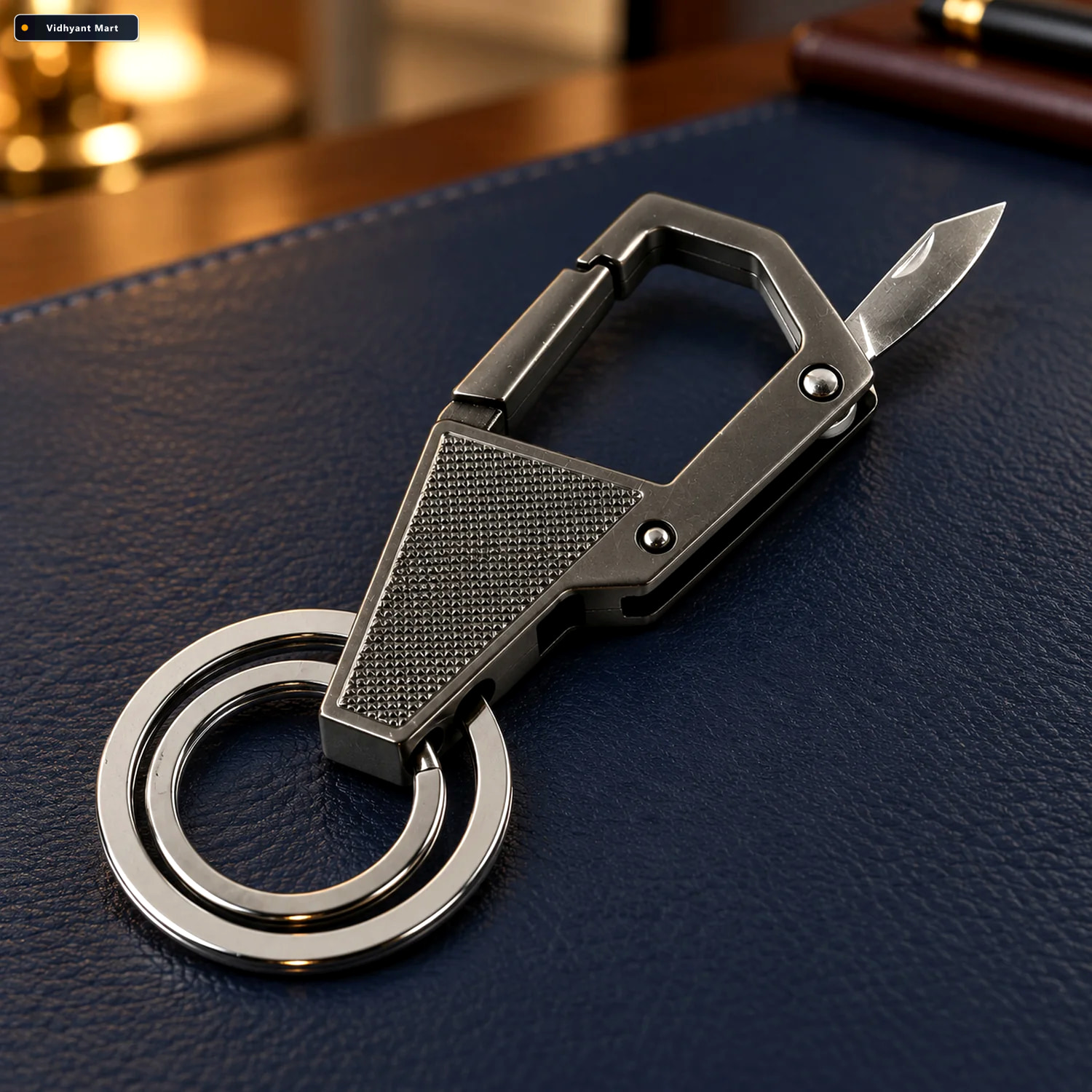 Vidhyant Mart Heavy Duty Metal Key Holder Durable Swivel Carabin 4