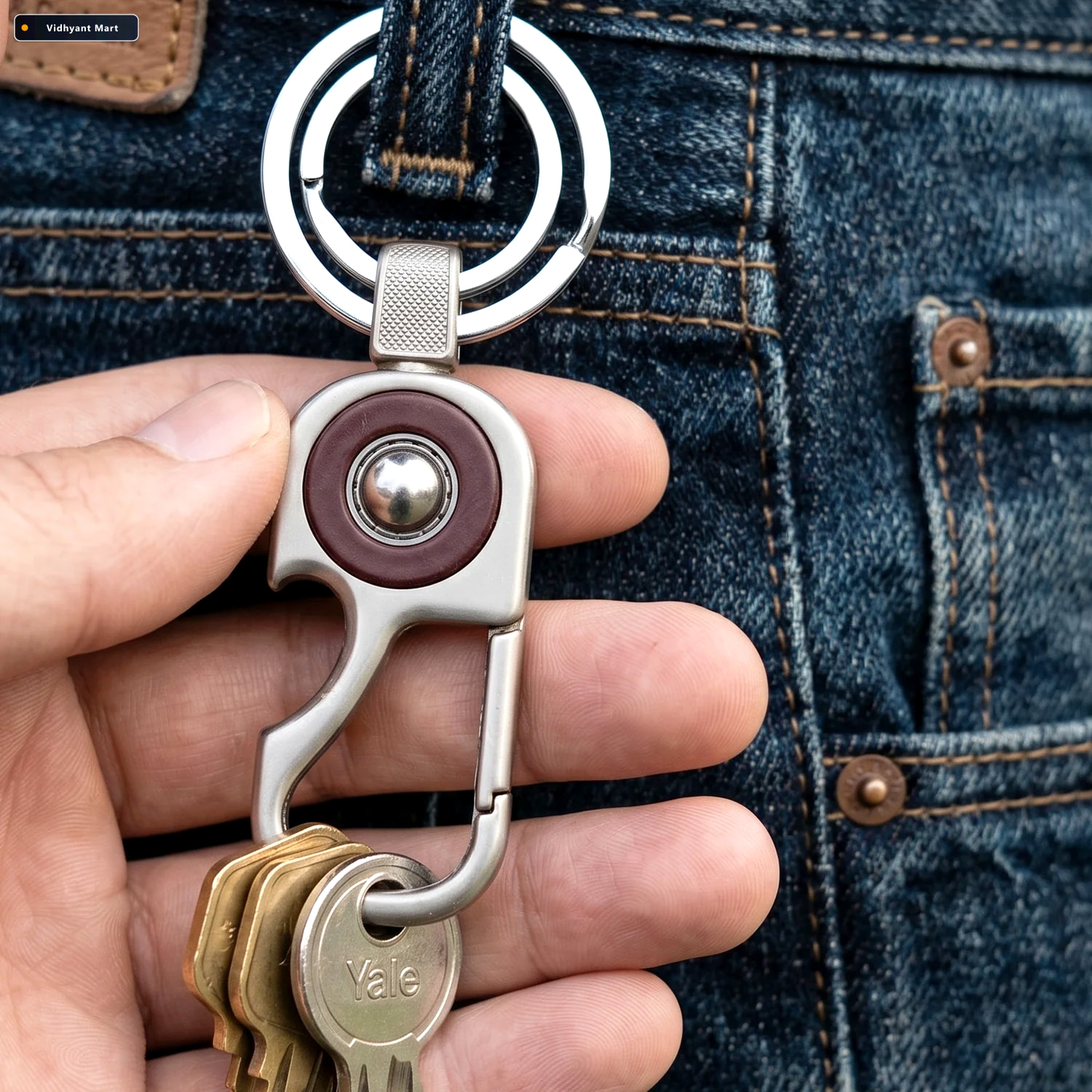 Vidhyant Mart Heavy Duty Metal Key Holder Secure Lock Carabiner 3