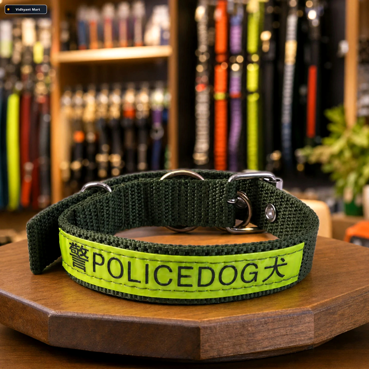 Vidhyant Mart Heavy Duty Nylon Dog Collar Reflective Adjustable 1