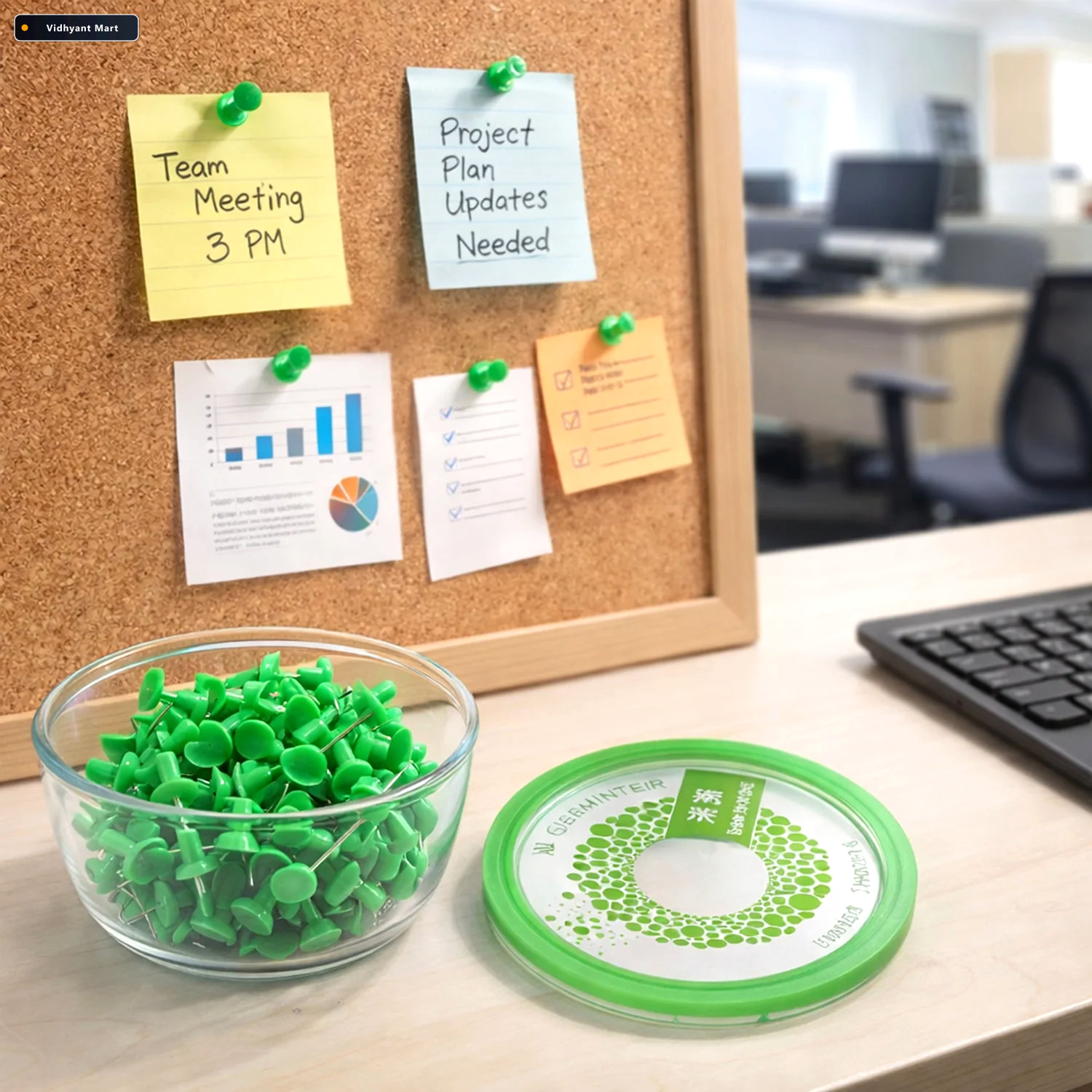 Vidhyant Mart Heavy Duty Plastic Push Pins Reliable For Office H 3