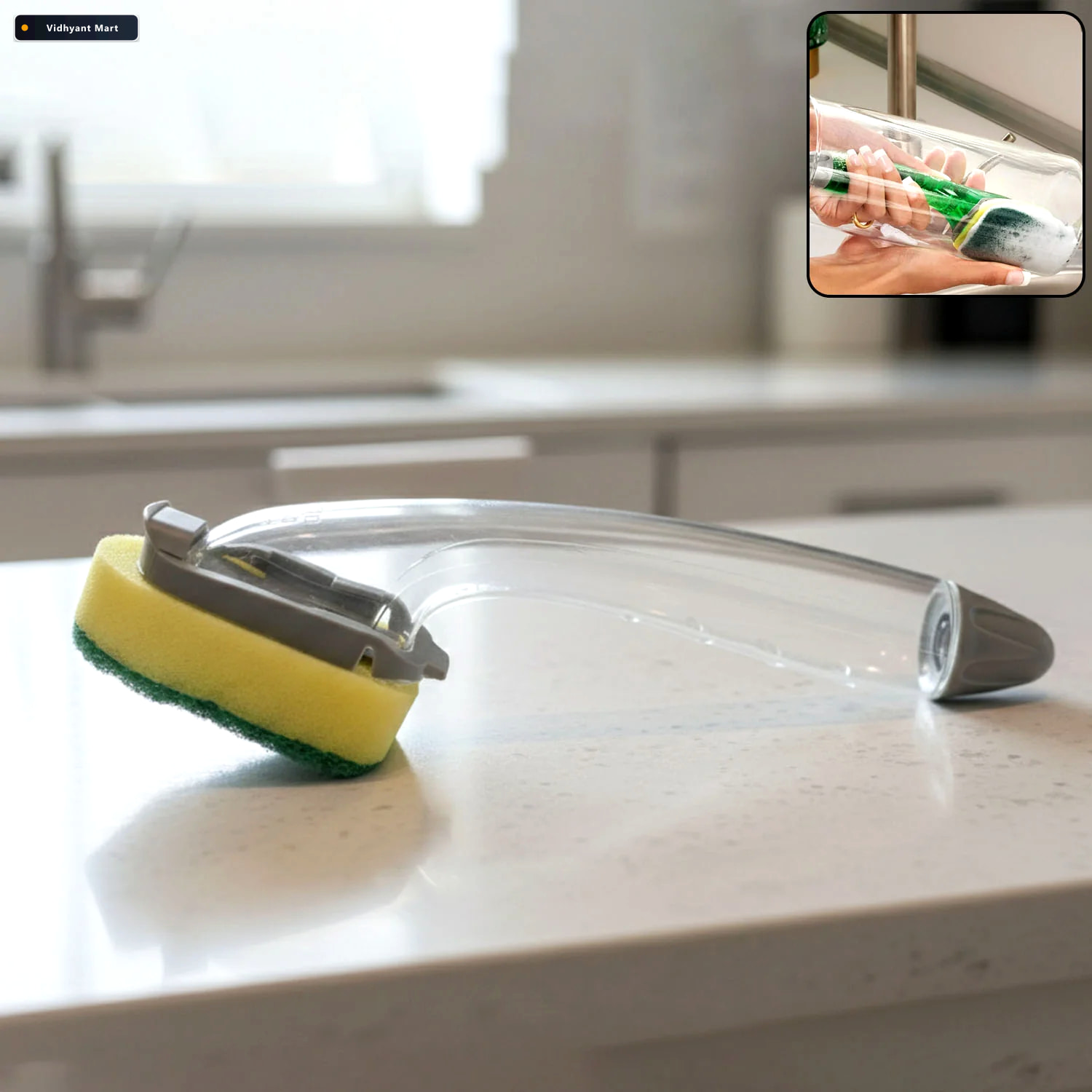 Vidhyant Mart Heavy Duty Soap Dispensing Dishwand Convenient Kit 2