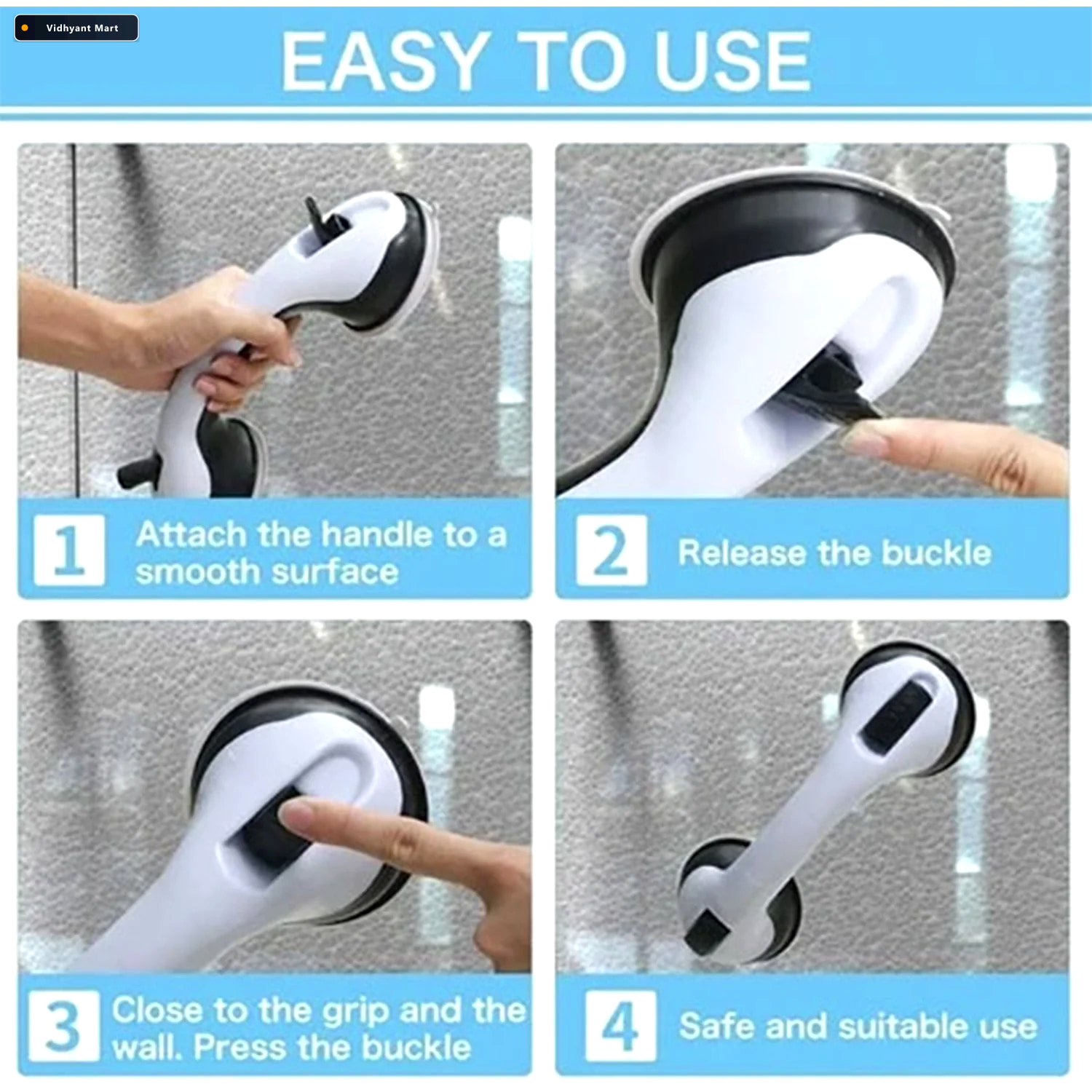 Vidhyant Mart Helping Handle Portable Suction Grip For Door Supp 2