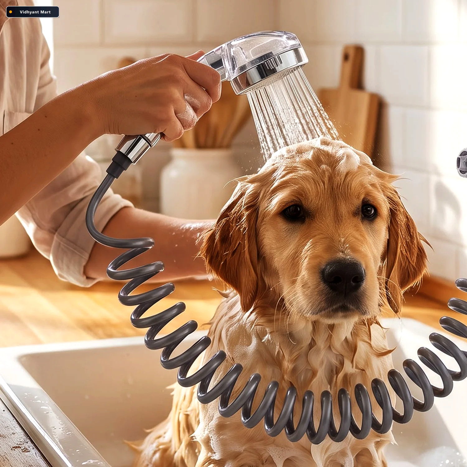 Vidhyant Mart High Pressure Handheld Shower Head Spray With Flex 3