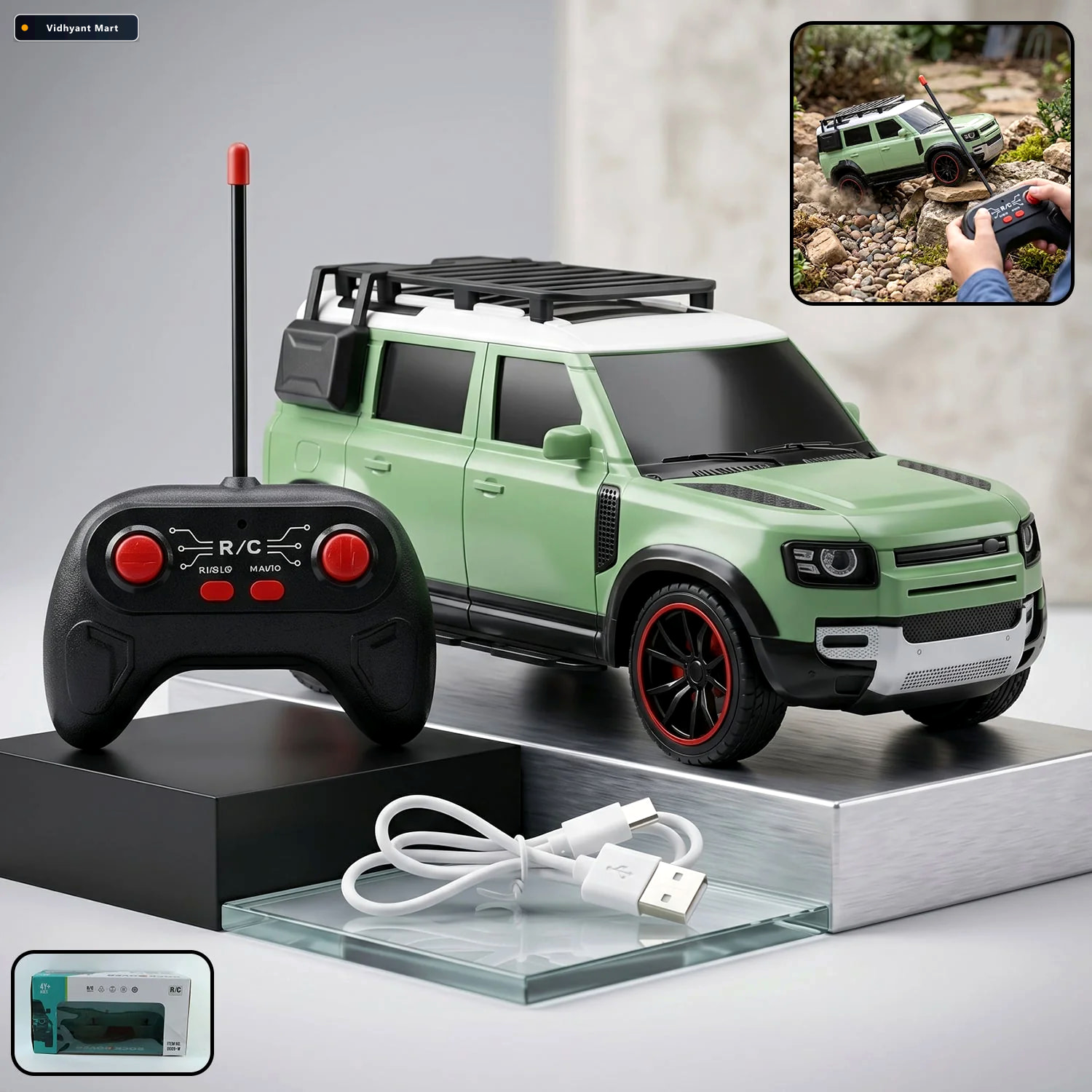 Vidhyant Mart High Speed Remote Control Car Kids Indoor Outdoor 1