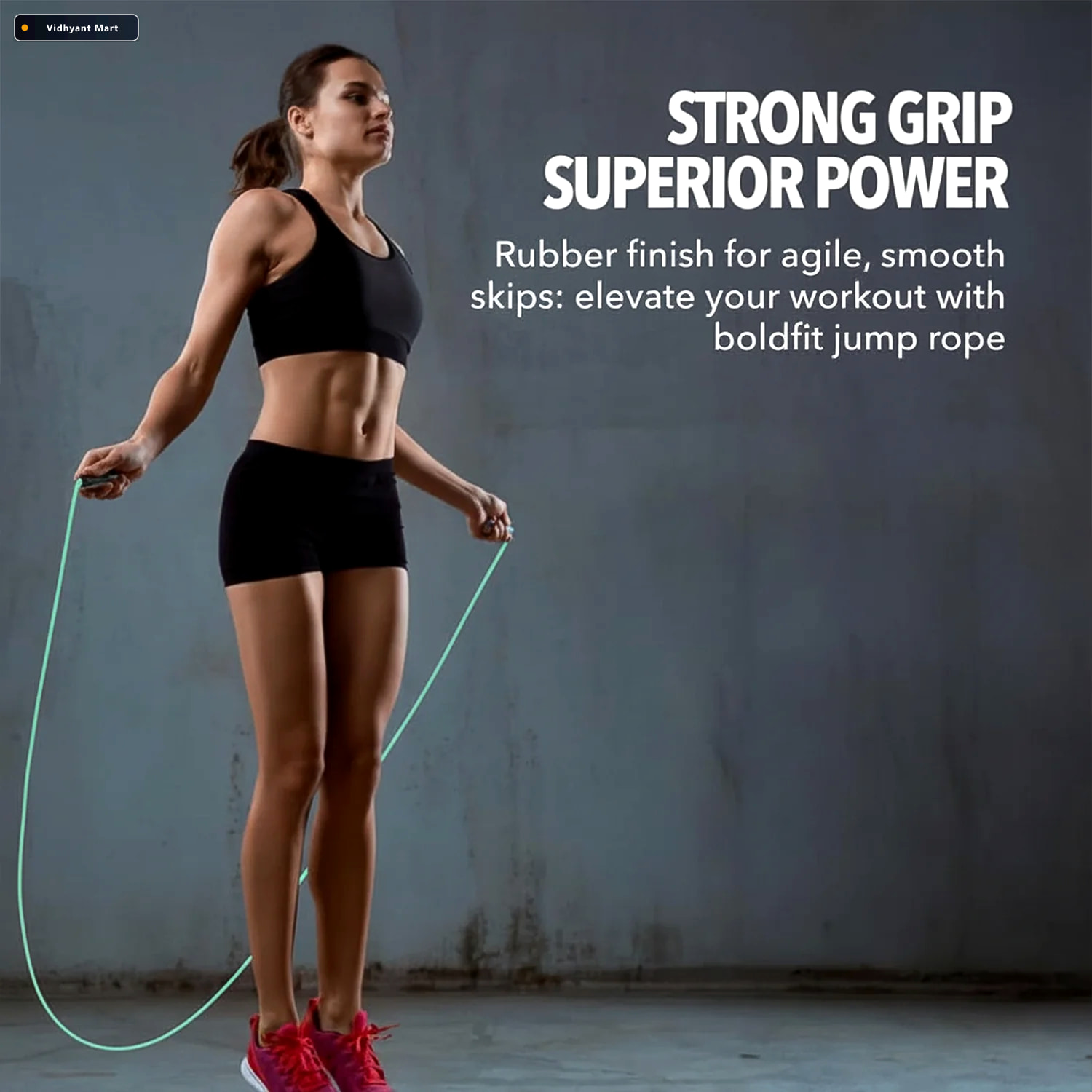 Vidhyant Mart High Speed Skipping Rope Adjustable 3m With Foam H 3