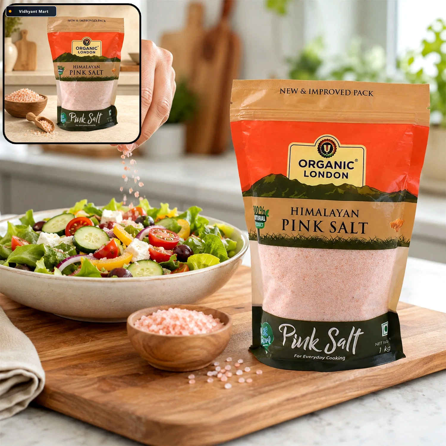 Vidhyant Mart Himalayan Pink Salt 1 Kg Mineral Rich Organic Seas 1