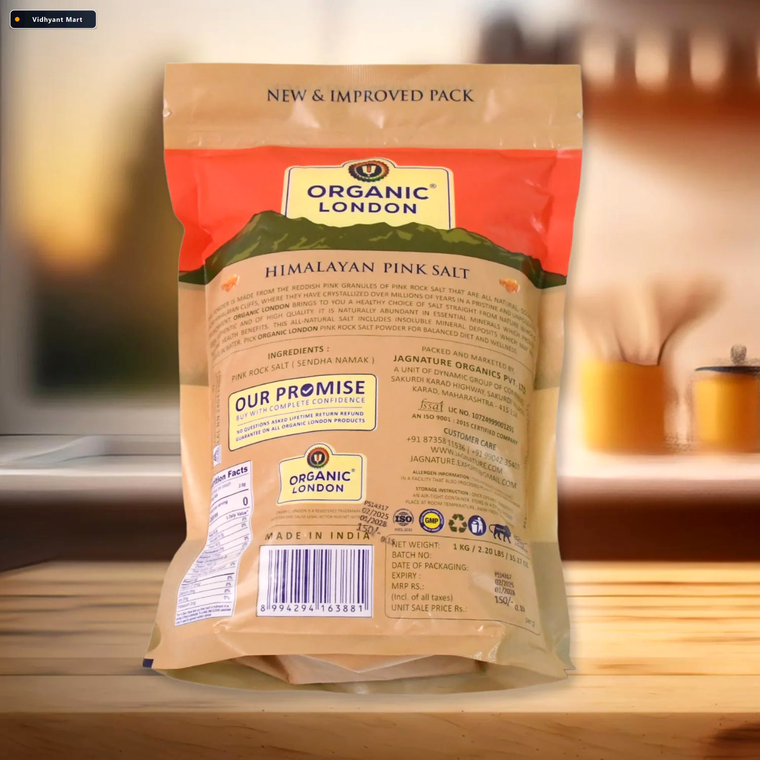 Vidhyant Mart Himalayan Pink Salt 1 Kg Mineral Rich Organic Seas 3