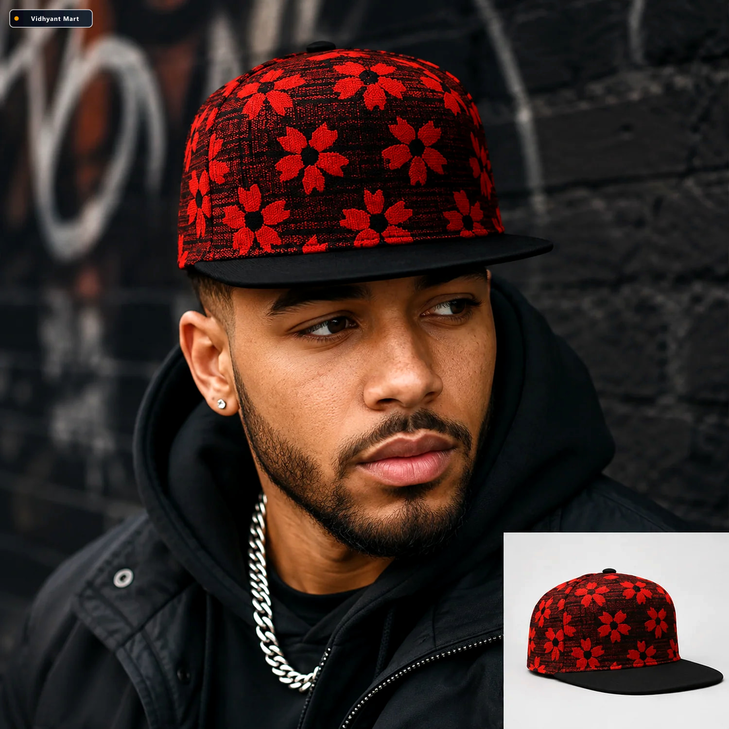 Vidhyant Mart Hip Hop Snapback Hat Adjustable Stylish Lightweigh 1