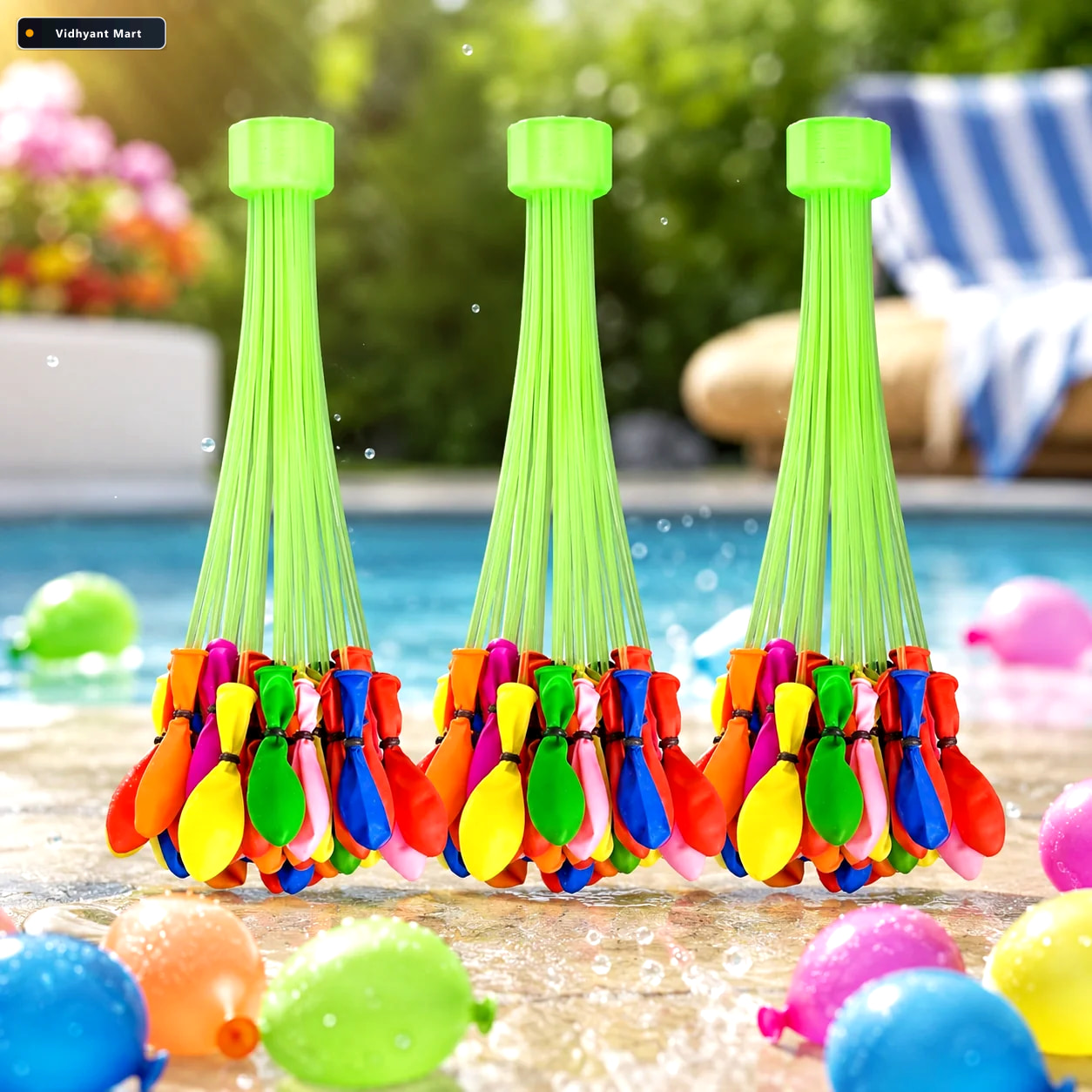 Vidhyant Mart Holi Water Balloons 111 Pcs Self Tying Fun Dollovi 1